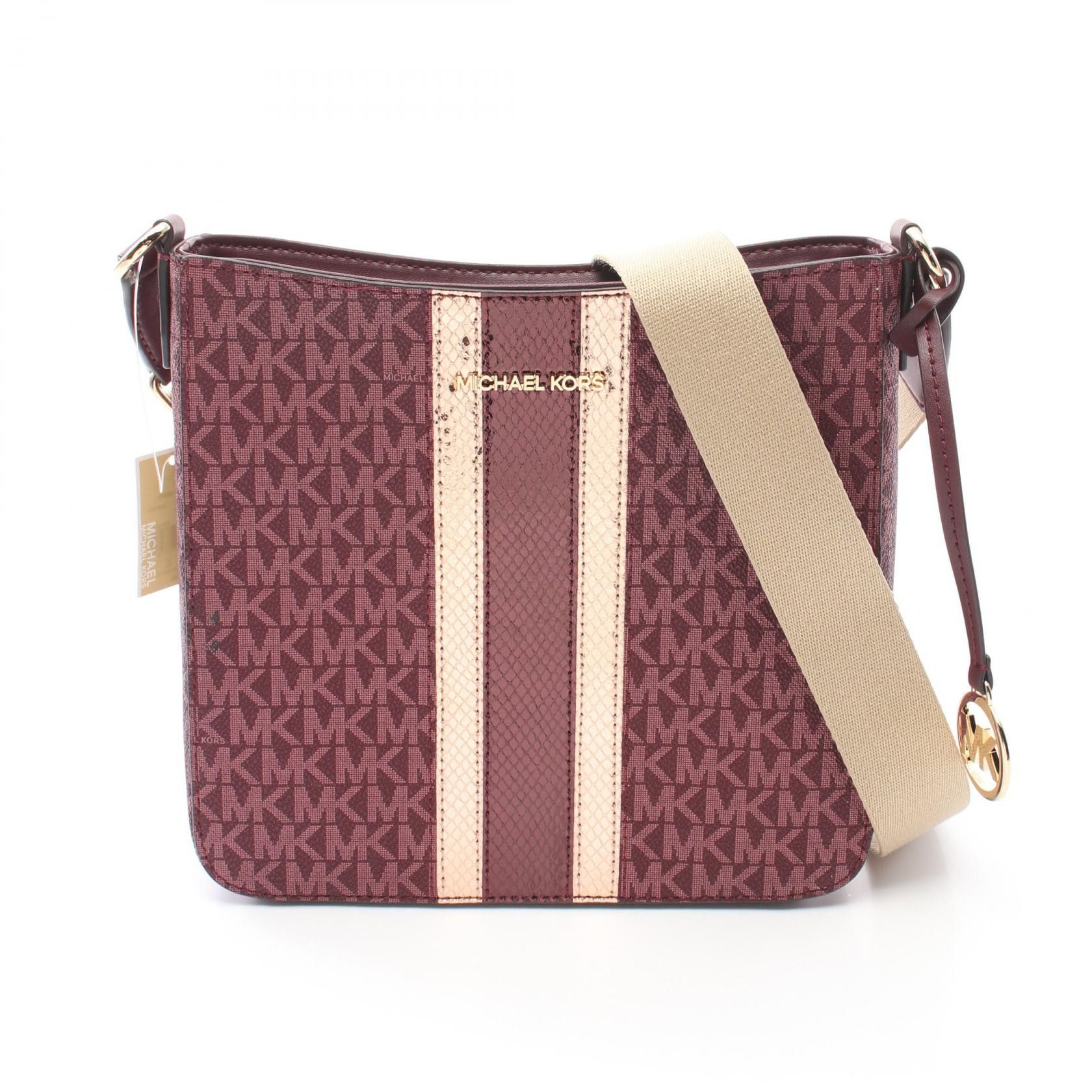 Michael Kors Michael Kors Jet Set Travel Small Shoulder Bag Coated Canvas Leather Bordeaux Size ONE SIZE - 1 Thumbnail