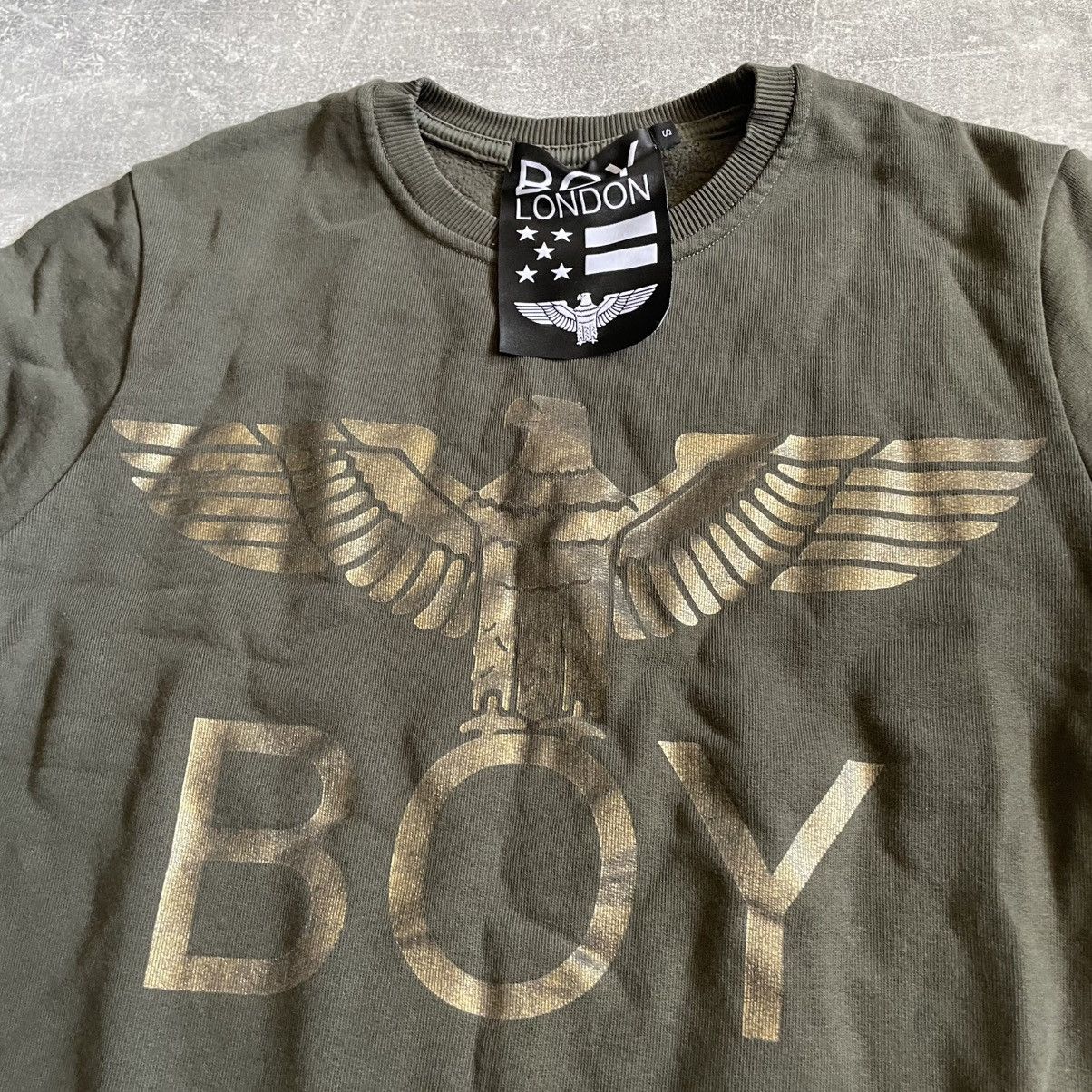 Boy London Y2K BOY LONDON sweatshirt crewneck big logo khaki oldschool Size US S / EU 44-46 / 1 - 2 Thumbnail