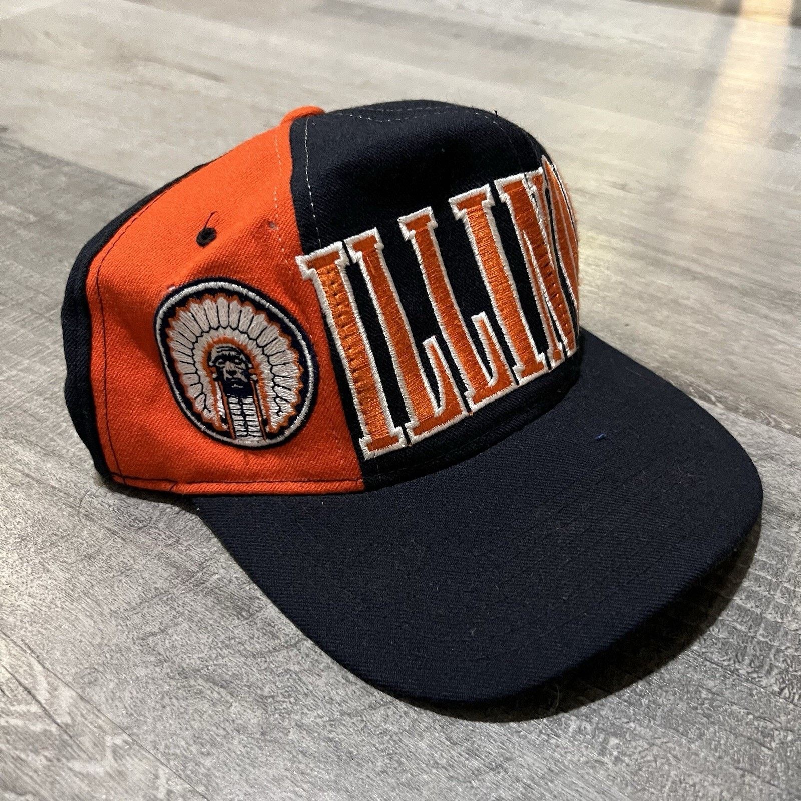 Starter VTG Starter 90s Illinois Fighting Illini 100% Wool Hat Cap Size ONE SIZE - 3 Thumbnail