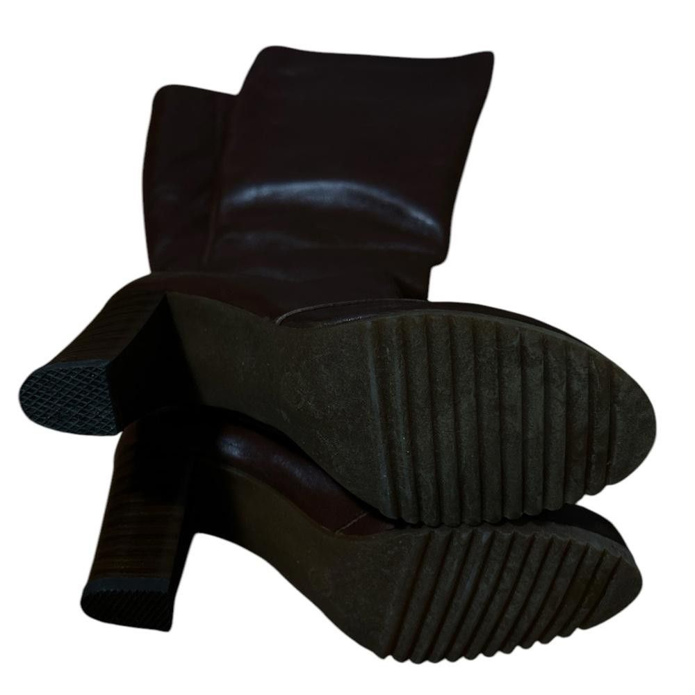 Clarks Stylish Brown Leather Knee-High Boots Size US 6 / IT 36 - 4 Thumbnail