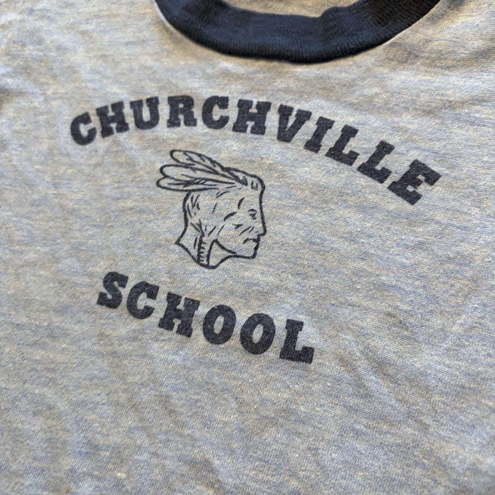 Vintage Vintage Churchville PA School Shirt Kids 4-5 Ringer Mascot Size US XXS / EU 40 - 6 Thumbnail
