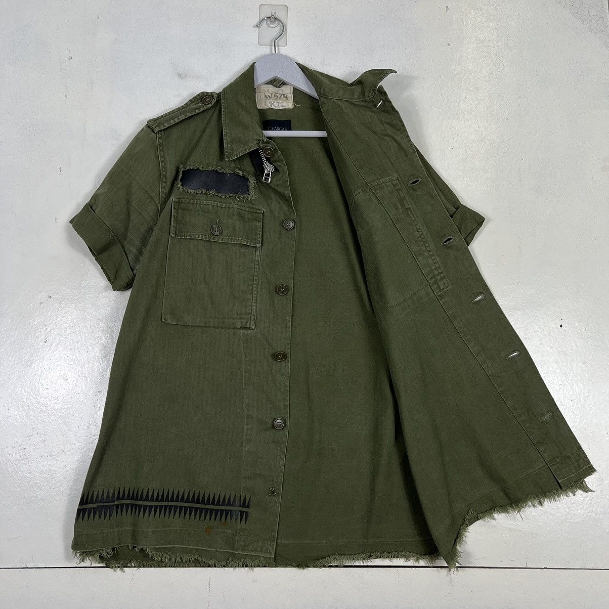 Designer × Vintage 🔥 VINTAGE REWORK Z VARGAS HBT MILITARY SHIRTS JACKET Size US M / EU 48-50 / 2 - 9 Thumbnail