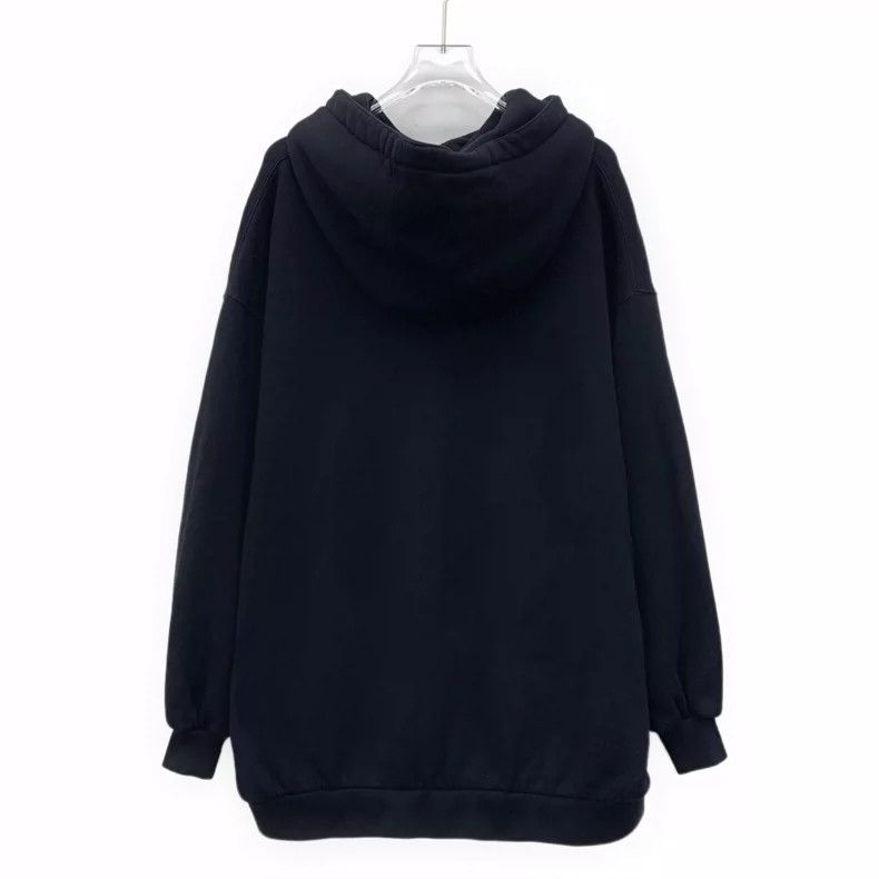 Gucci Gucci Black logo embroidered hooded drawstring long-sleeved Size US XS / EU 42 / 0 - 2 Thumbnail