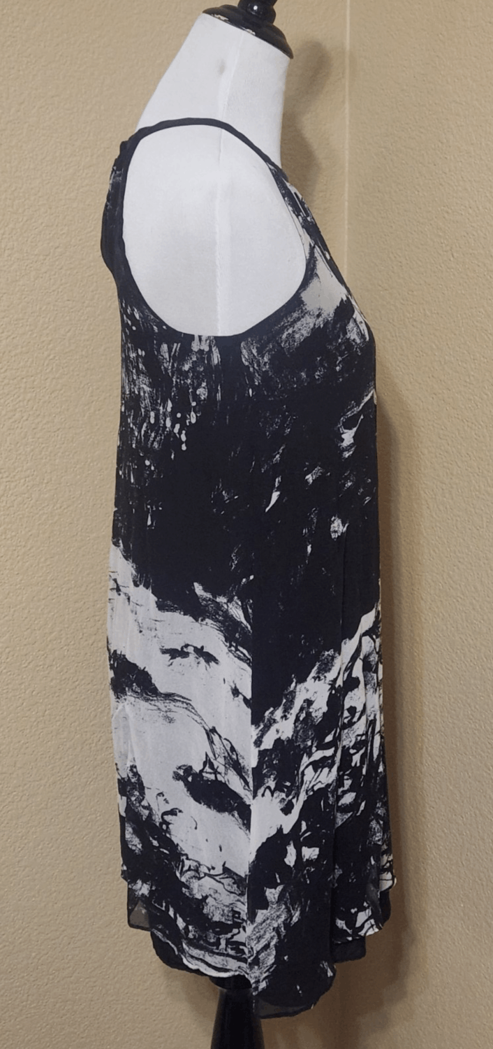 Eileen Fisher EILEEN FISHER Silk ABSTRACT ART PRINT Halter Mini Dress XS Size XS / US 0-2 / IT 36-38 - 5 Thumbnail