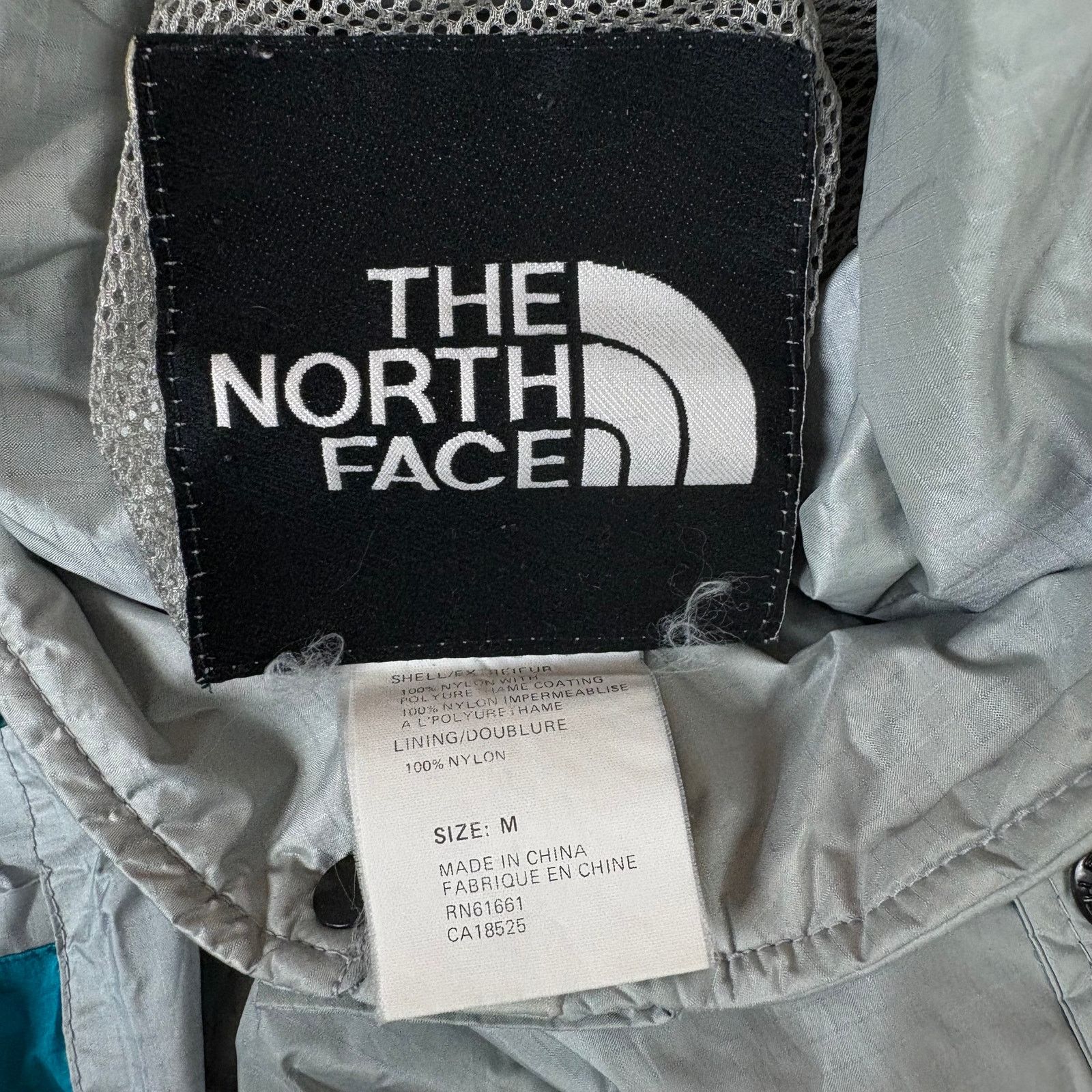 The North Face × Vintage Vintage 1990s The North Face Gray & Teal Windbreaker Jacket Size US M / EU 48-50 / 2 - 4 Thumbnail