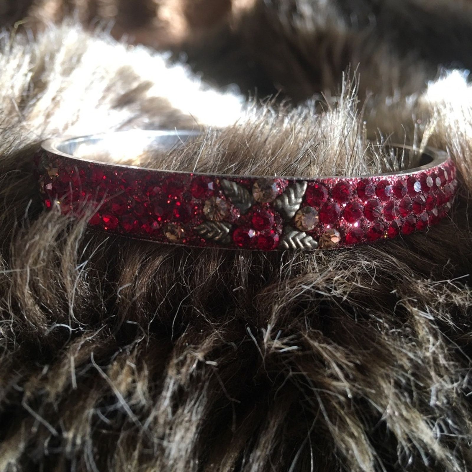 Jewelry Zohra Jewelry Inca sun rhinestone bling bangle Size ONE SIZE - 6 Thumbnail