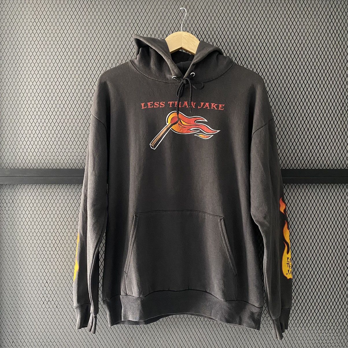 image of Band Tees Vintage Less Than Jake Hoodie Sweatshirt in Black, Men's (Size Large)