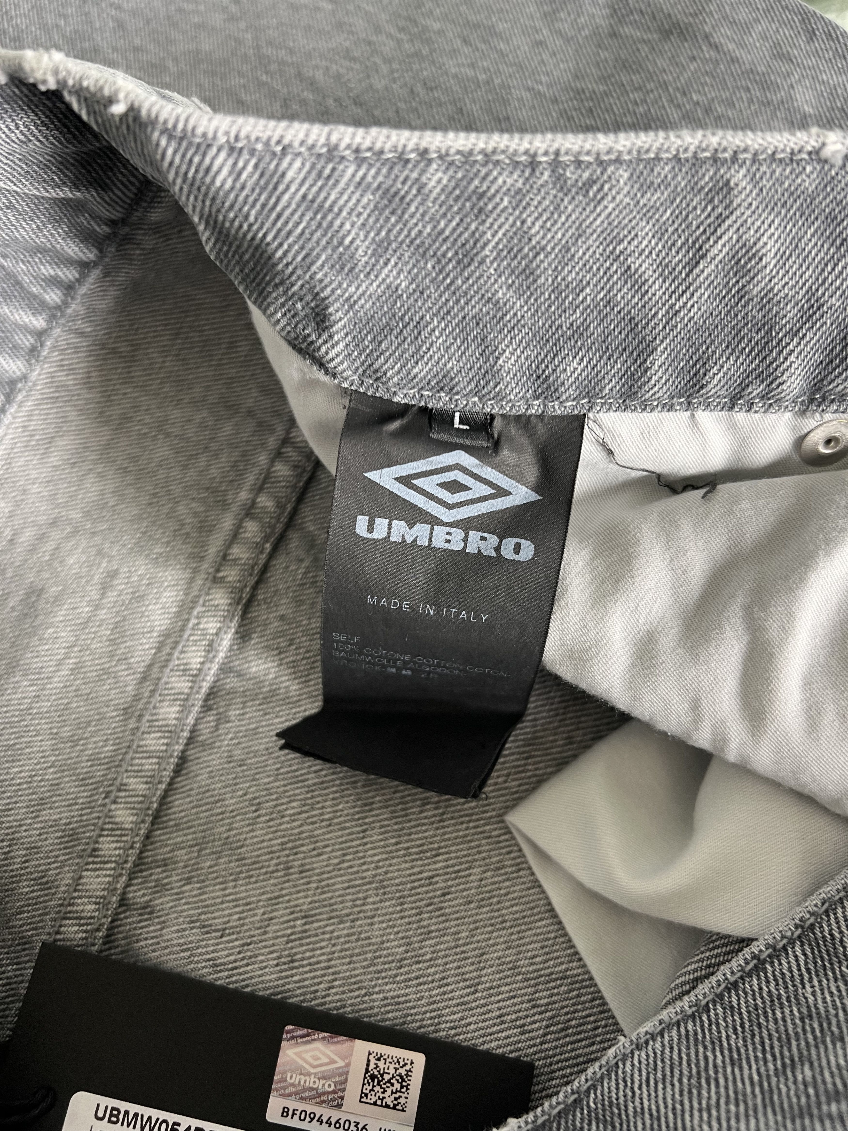 Slam Jam × Umbro Umbro Slam Jam Penalty Culture Lasered Logo Jeans in Grey Size US 34 / EU 50 - 9 Thumbnail
