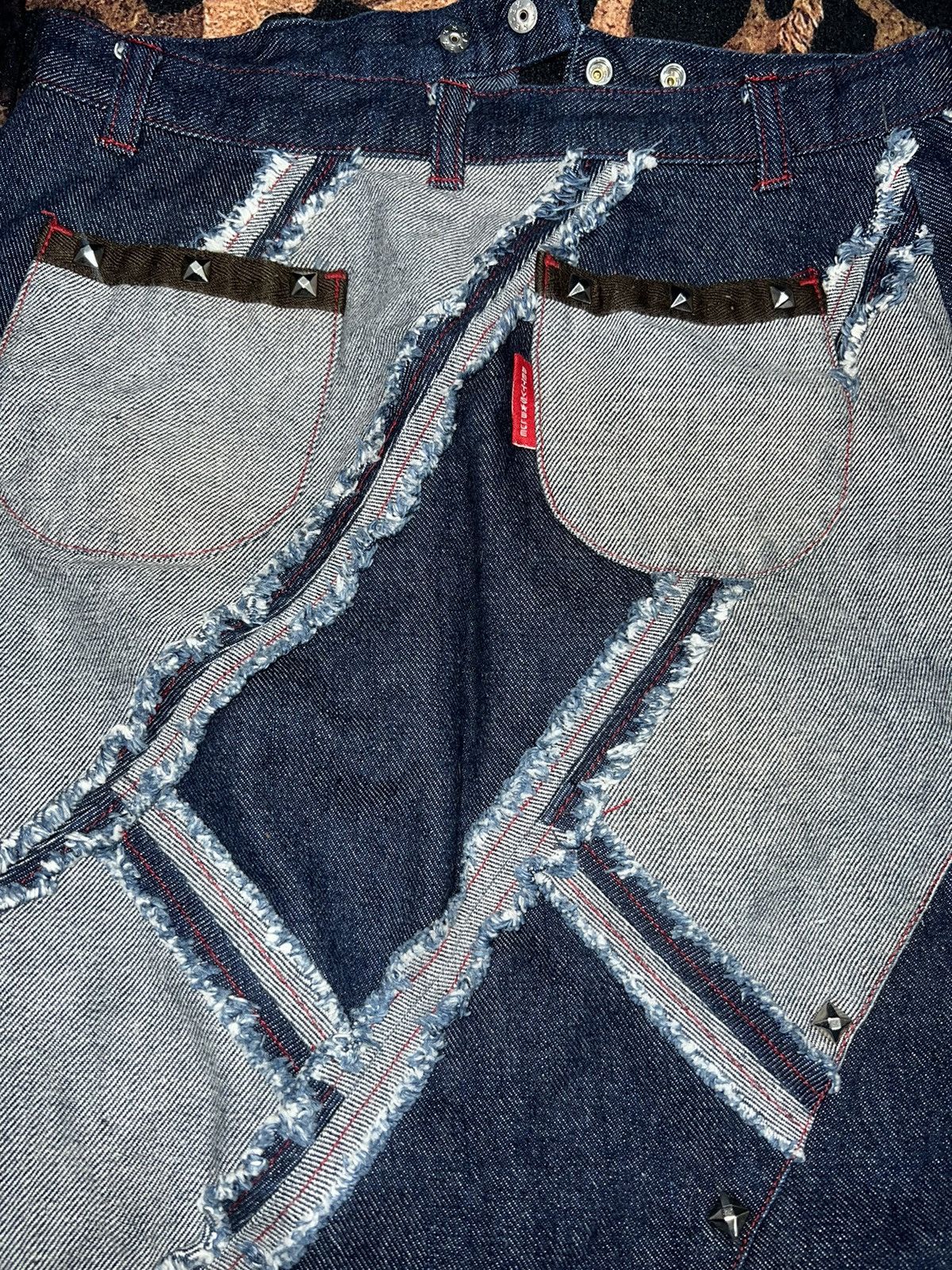 Japanese Brand Vintage y2k denim patch long skirt 🦋💗 Size 24" / US 00 / IT 34 - 13 Thumbnail