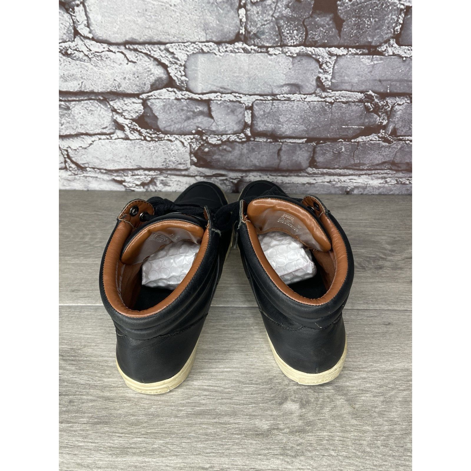 Coach COACH Pembroke Nappa Black Leather Hi-Top Turnlock Sneakers Size US 7.5 / IT 37.5 - 7 Thumbnail