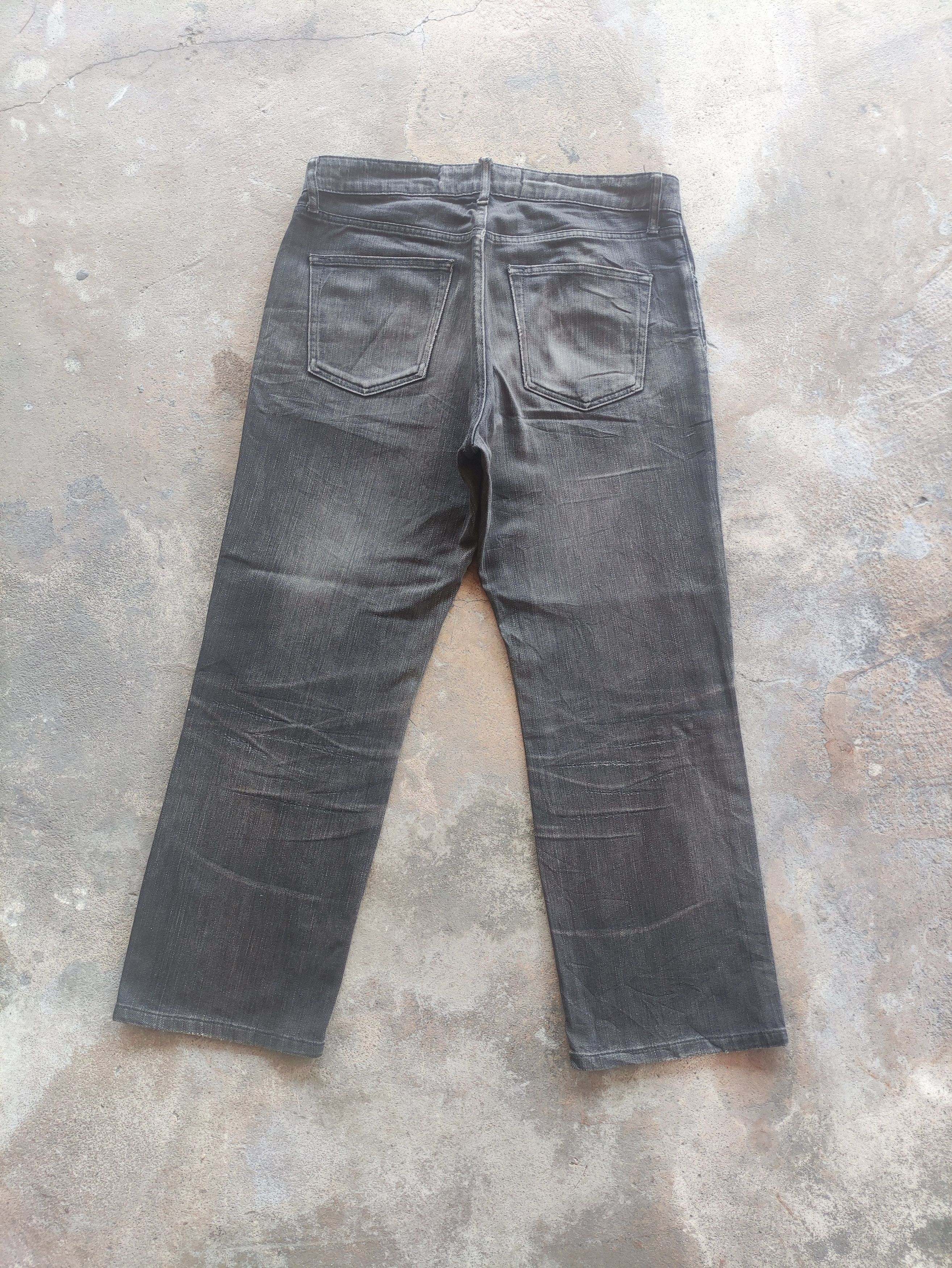 Japanese Brand × Uniqlo W35💥 Vintage Japanese Black Faded Denim Jeans Pants Size US 35 - 9 Thumbnail
