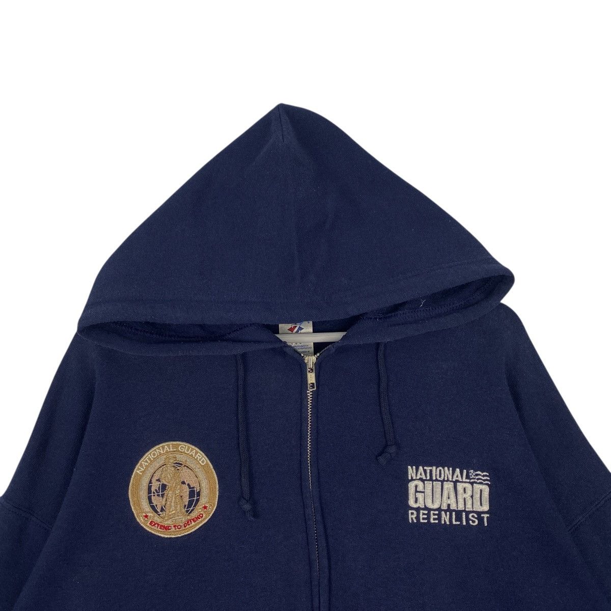 Other Vintage Jerzees Printed Number Hoodie Sweater NavyBlue Size US L / EU 52-54 / 3 - 4 Thumbnail
