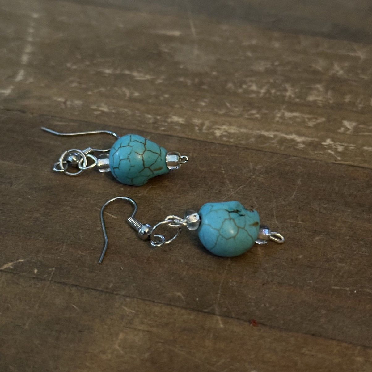 Other Howlite skull dangle earrings Size ONE SIZE - 3 Thumbnail