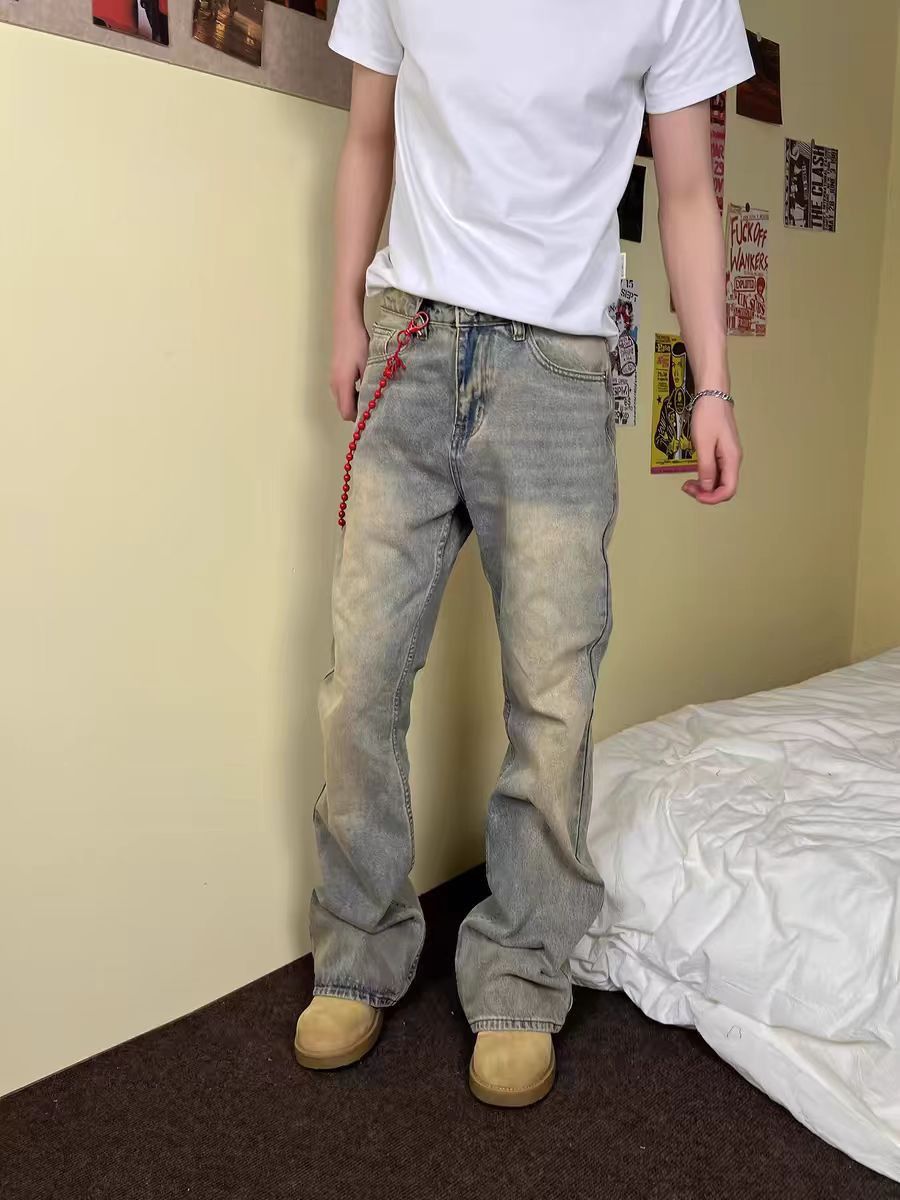 Japanese Brand × Vintage Washed and Aged Vintage Street Loose Micro Flare Jeans Size US 28 / EU 44 - 7 Thumbnail