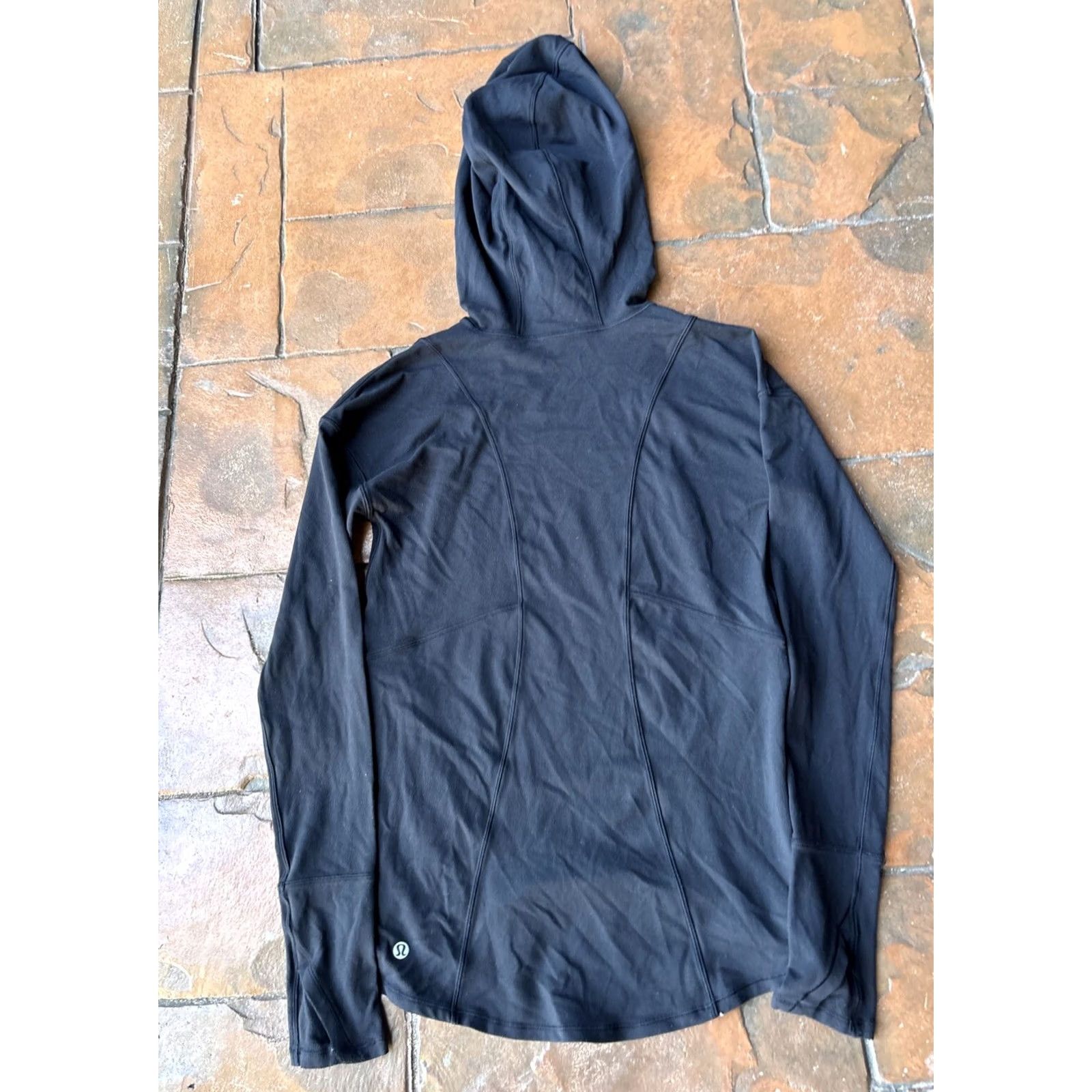 Lululemon Lululemon Rulu Active Pullover Hoodie Womens XXS Black Running Yoga Shirt Hoodie Mens Womens? Size XXS / US 00 / IT 34 - 2 Thumbnail