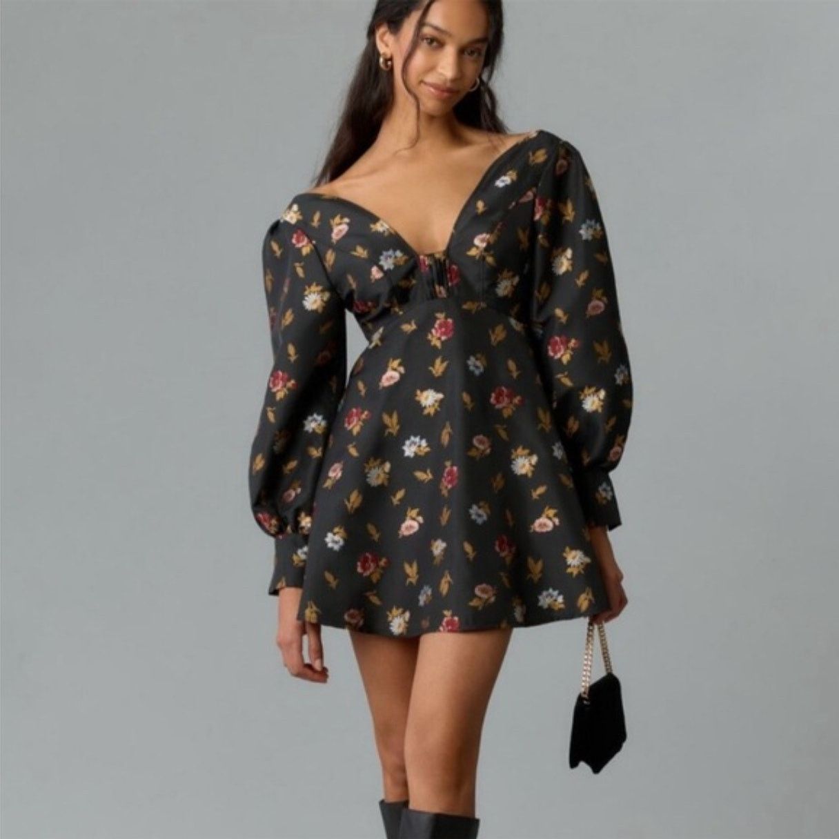 Maeve Sculpted V-Neck A-Line Mini Dress Size 4