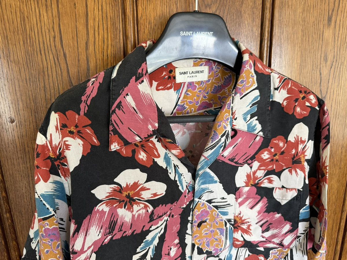 Saint Laurent Paris SS21 Saint Laurent Beckham Hawaiian shirt sample grail palm Size US S / EU 44-46 / 1 - 11 Thumbnail
