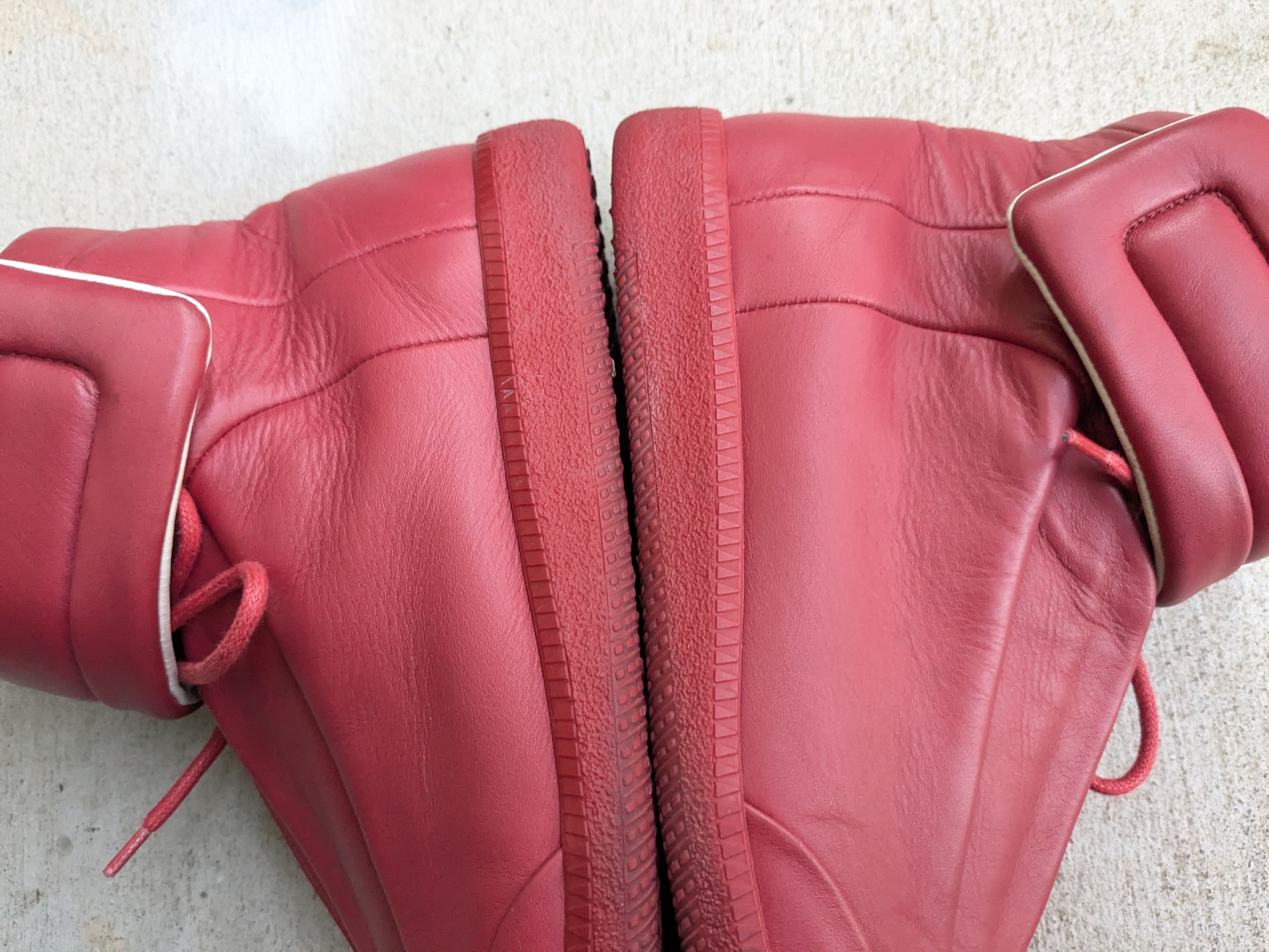 Maison Margiela Maison Margiela Future Red 9 42 Leather High Tops Size US 9 / EU 42 - 17 Thumbnail