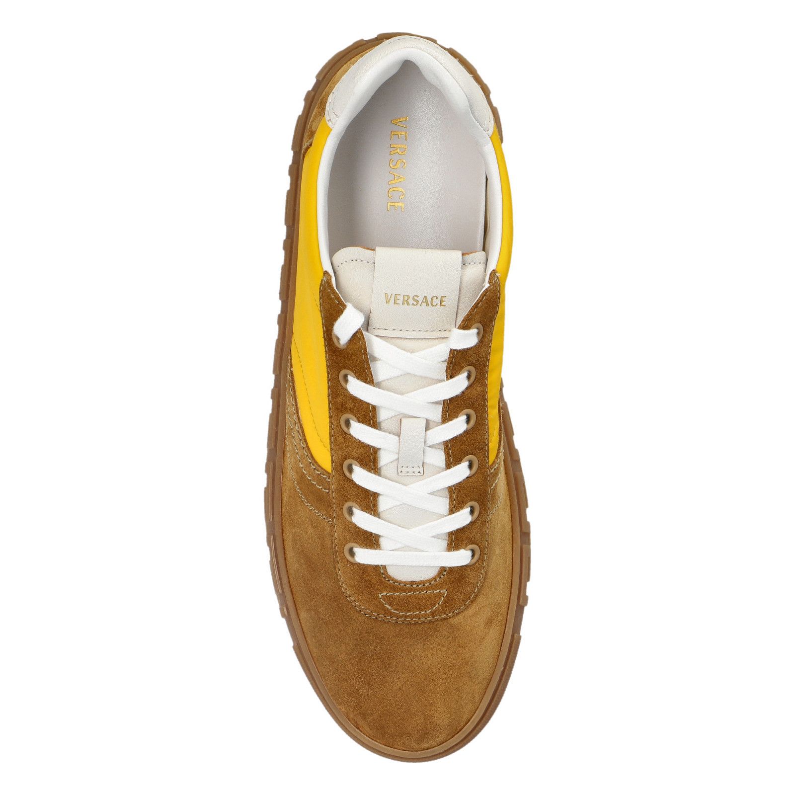 Versace VERSACE Brown/Yellow Sneakers New And Authentic (Men's size: Size US 10 / EU 43 - 4 Thumbnail