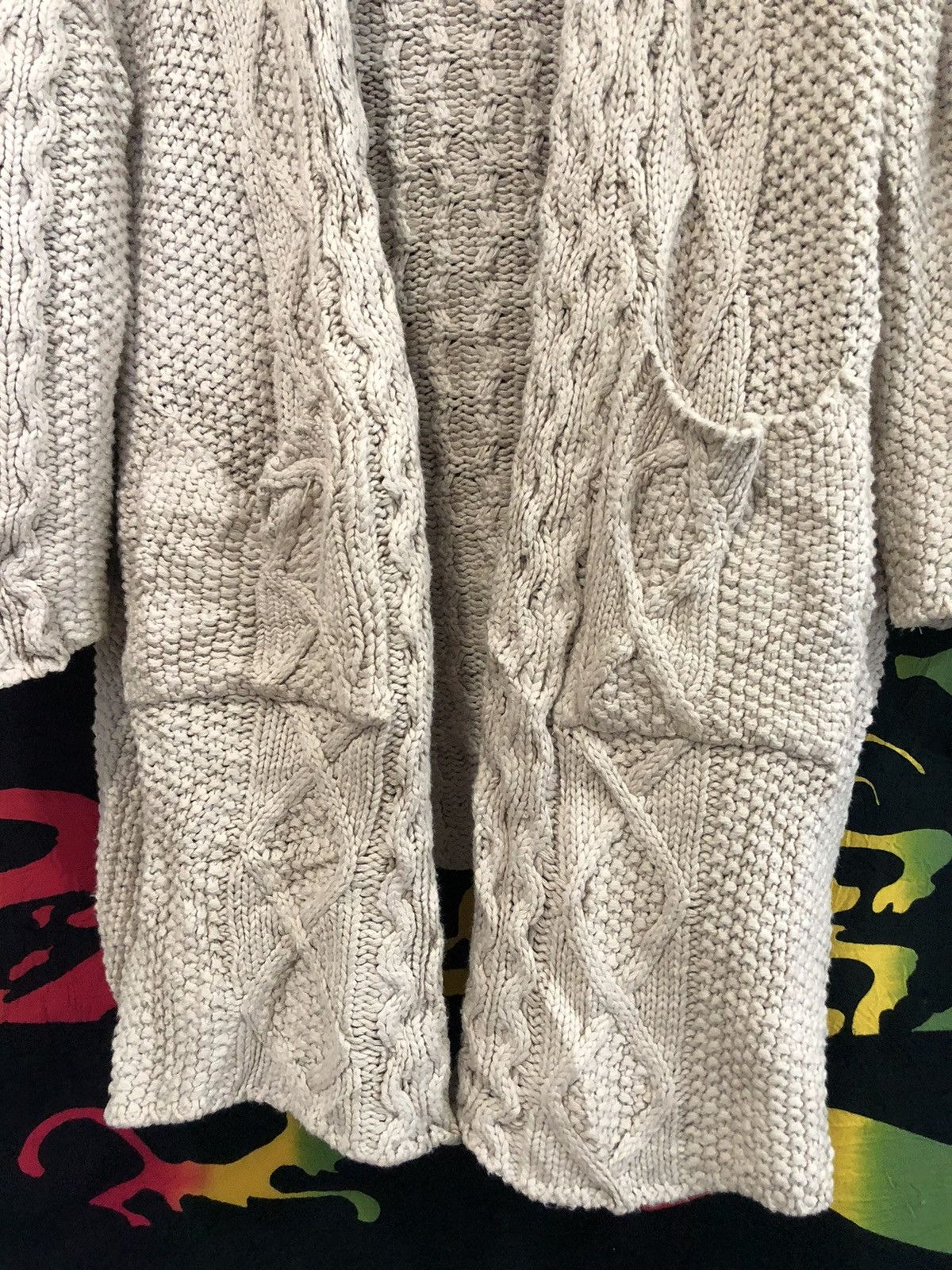 If Six Was Nine × Japanese Brand GOA Union for Worker cable knit sweater long cardigan Size US L / EU 52-54 / 3 - 5 Thumbnail