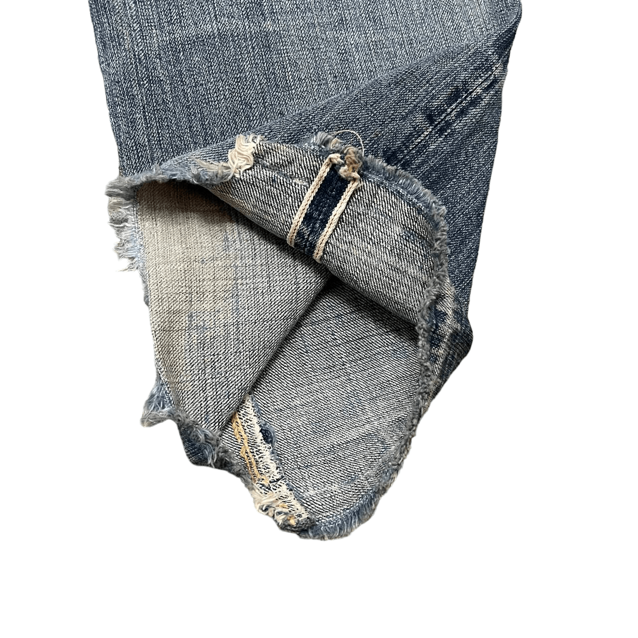 Japanese Brand Vintage La Guardia Selvedge Denim Thrashed Jeans Single ® Size US 30 / EU 46 - 17 Thumbnail