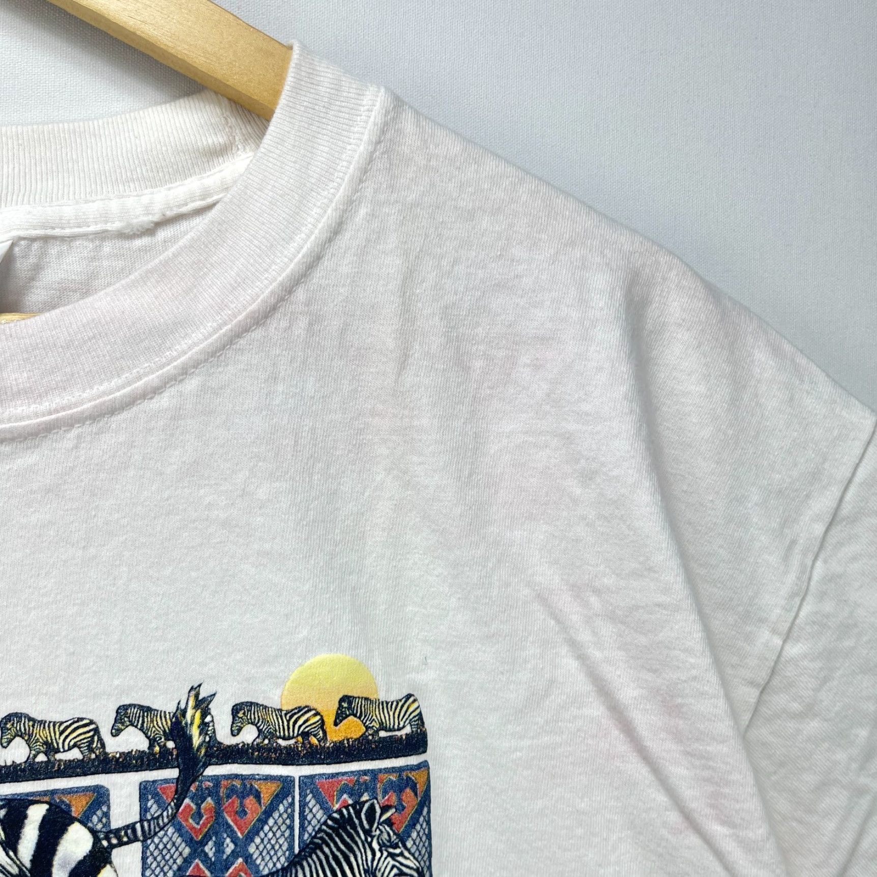 Vintage VINTAGE Zebra Horse Nature Animal T-Shirt L Men White Size US L / EU 52-54 / 3 - 5 Thumbnail