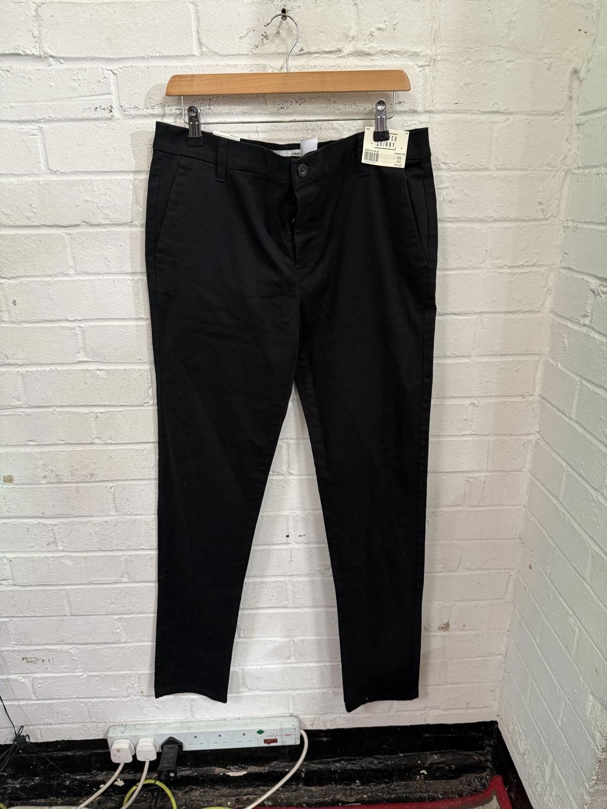 Topman Topman Stretch Skinny Black Pants W32 L34 Size US 32 / EU 48 - 1 Thumbnail