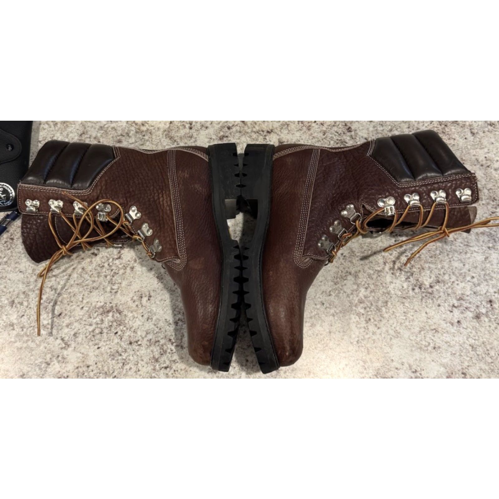 Timberland VINTAGE Timberland Super Boot Mens 7 Leather Brown USA 90s Hip Hop M Boots Size US 7 / EU 40 - 5 Thumbnail