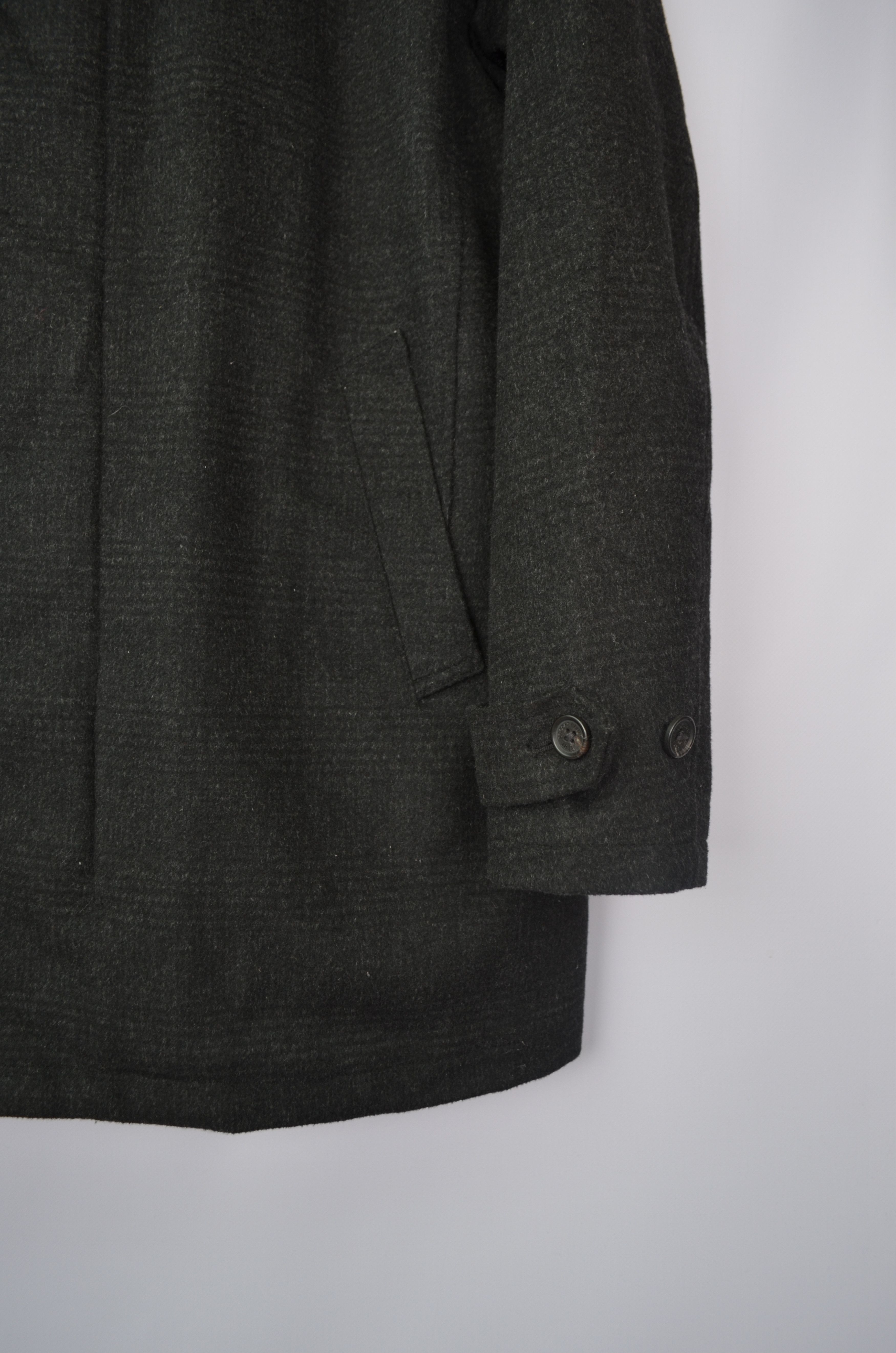 Brooks Brothers × Designer Brooks Brothers "346" Check Dark Grey Wool Car Pea Coat Sz L Size US L / EU 52-54 / 3 - 6 Thumbnail