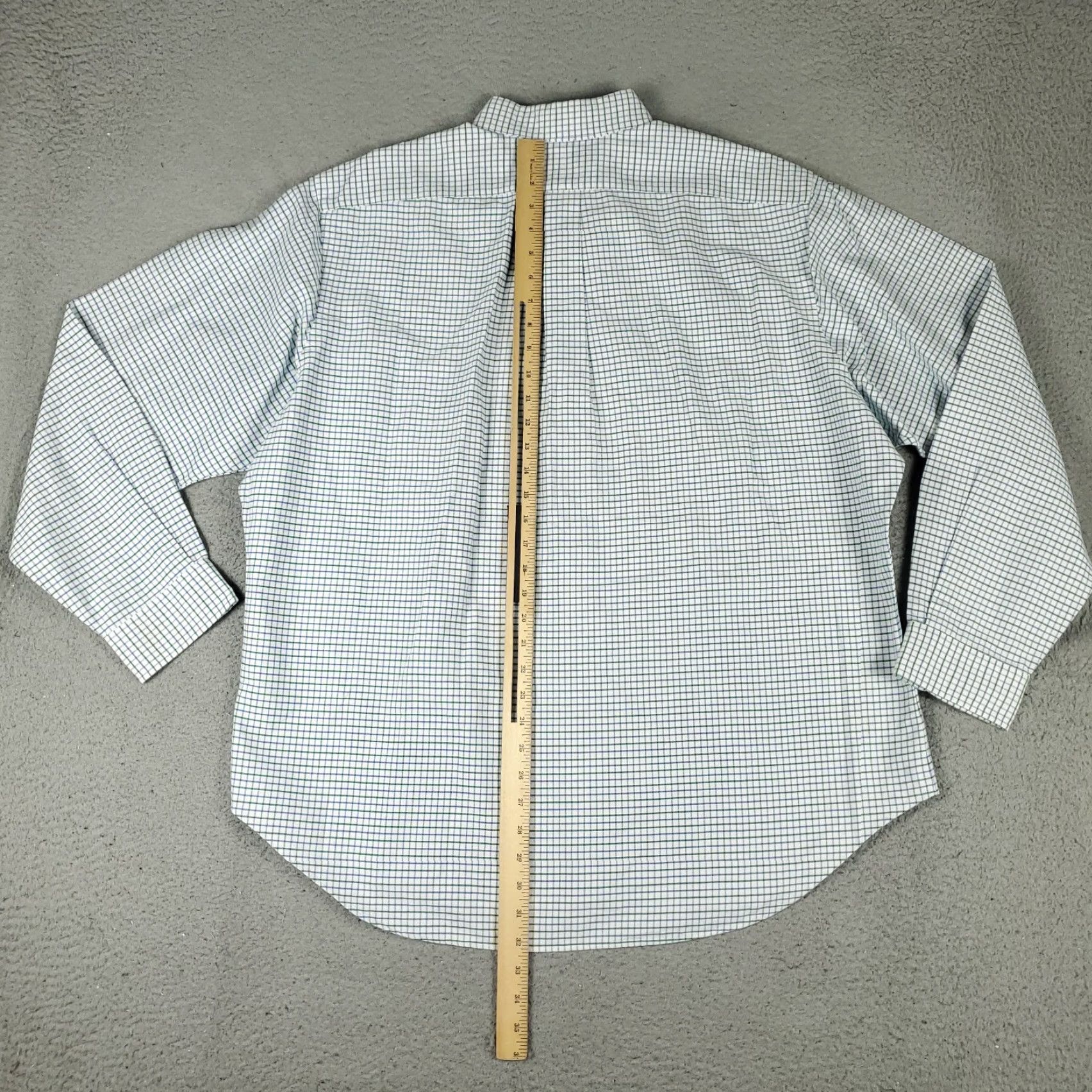 Ralph Lauren Ralph Lauren Shirt Mens 18 Blue Check Classic Fit Dress Button Up Long Sleeve Size 48R - 4 Thumbnail