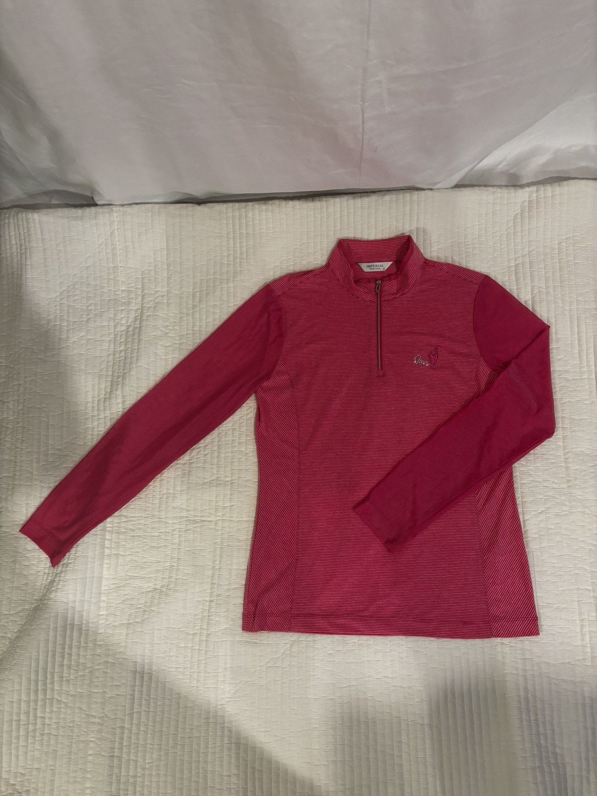 Imperial Pink sheer sleeves shirt.wt460 Size XS / US 0-2 / IT 36-38 - 1 Thumbnail