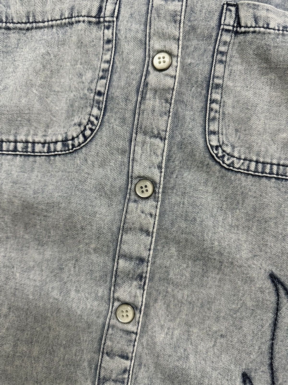 Beauty Beast × Harley Davidson × Vintage Rare Harley Davidson Stone Button Washed Denim Shirt Size XS / US 0-2 / IT 36-38 - 6 Thumbnail