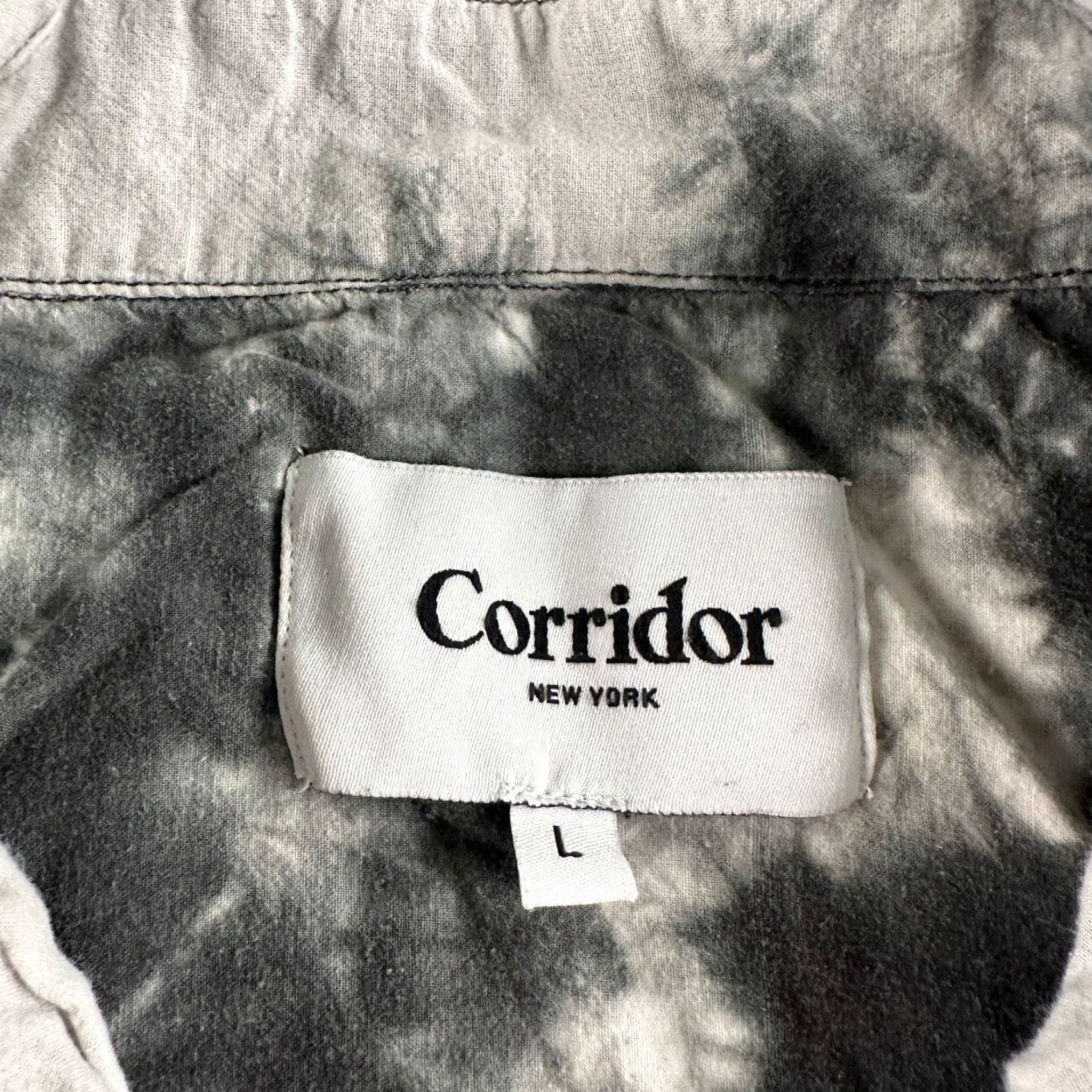 Corridor Corridor Shirt Mens L Button Tie Dye Gray Pocket Collar Size US L / EU 52-54 / 3 - 3 Thumbnail