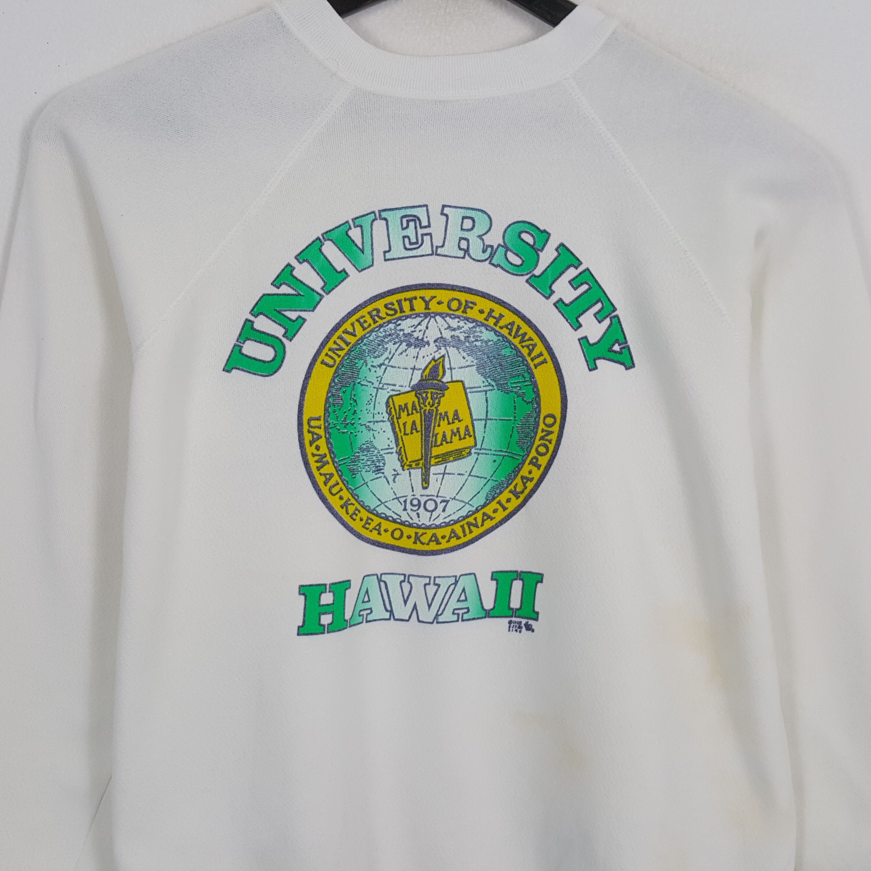 Vintage UNIVERSITY OF HAWAII Logo Design Vintage Sweatshirt Size US M / EU 48-50 / 2 - 2 Thumbnail