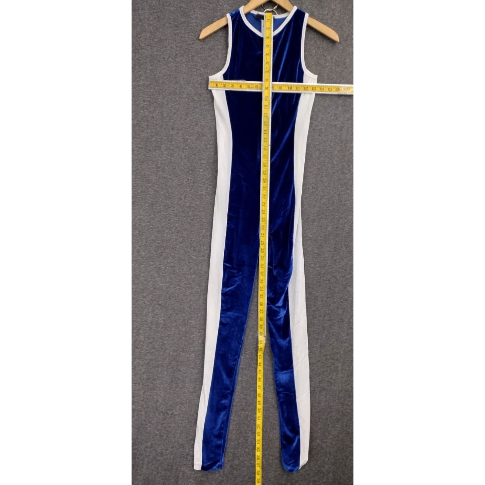 Vintage Codigo Women's Yoga Sleeveless Tight 1/4 Zip Round Neck Blue Jumpsuit Size S Size 28" / US 6 / IT 42 - 4 Thumbnail