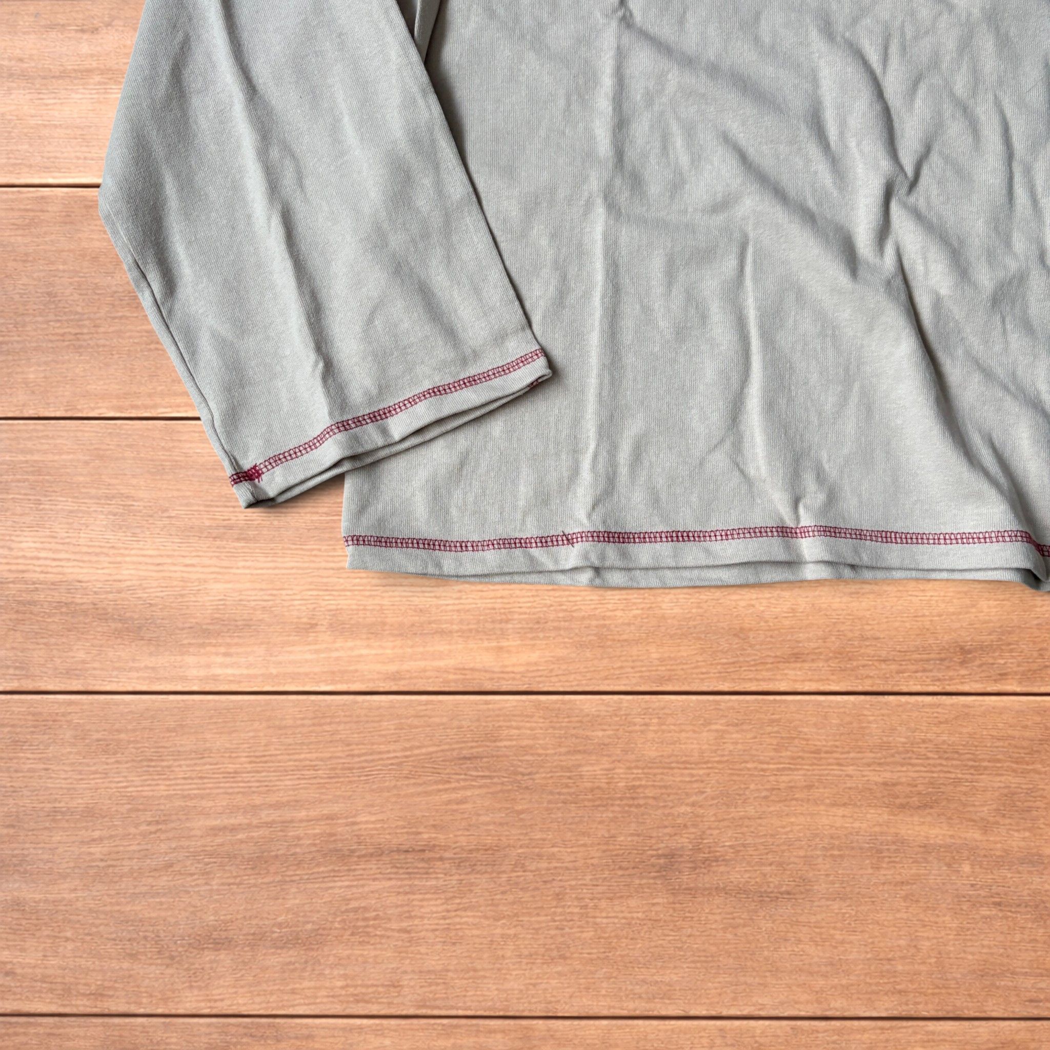 Japanese Brand Vintage style relaxed long sleeve top tshirt in beige/cream. Size US L / EU 52-54 / 3 - 4 Thumbnail