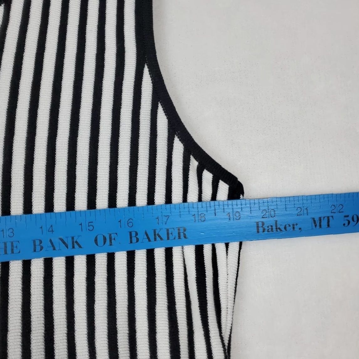 Torrid Torrid Dress Sleeveless Black White Stripe Fit & Flare Midi 2 Plus Size Women Rayon/Polyester Knit XS/S? (Note: This seems incorrect) Size XS / US 0-2 / IT 36-38 - 7 Thumbnail