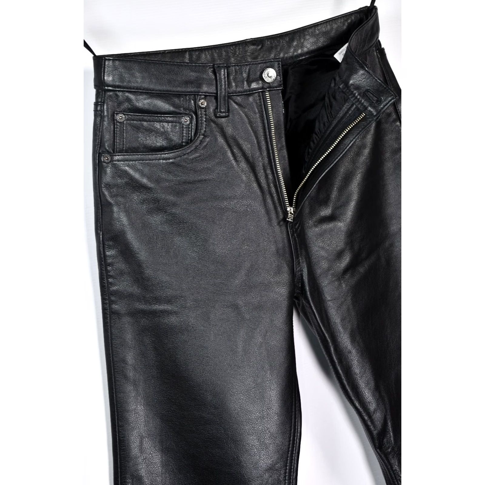 Levi's VINTAGE Levi's 511-96 Leather Jeans Waist 31 Inseam 34 Black Men 2000s Straight Leather Size US 31 - 6 Thumbnail