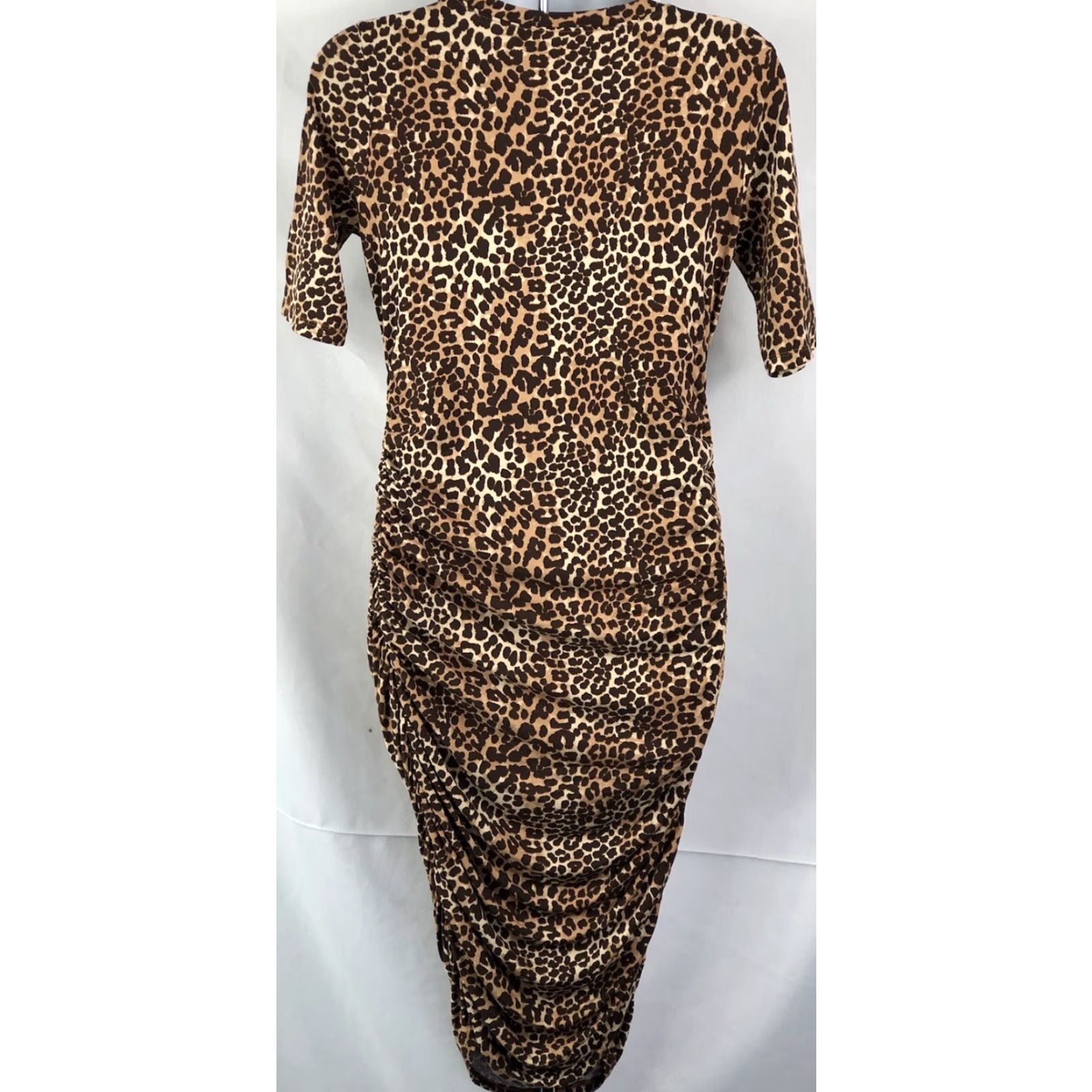 Motherhood Bodycon Dress XS Maternity leopard Short Sleeve scoop neck Below  Knee Casual Party/Cocktail Workwear 90s glam Womens - ilac.rochib.com