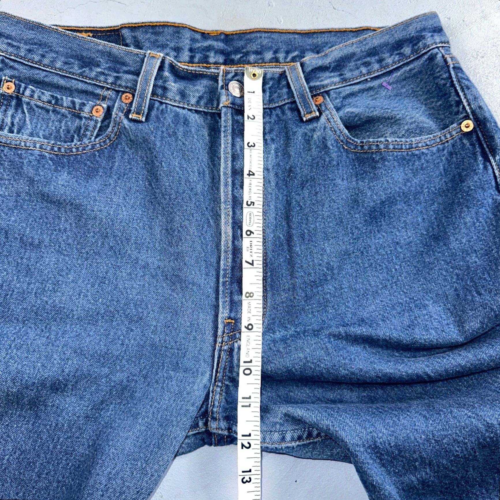 Levi's VINTAGE Levi's 501 Jeans Straight Leg Dark Wash 34x30 90s USA Mens Size US 34 / EU 50 - 6 Thumbnail