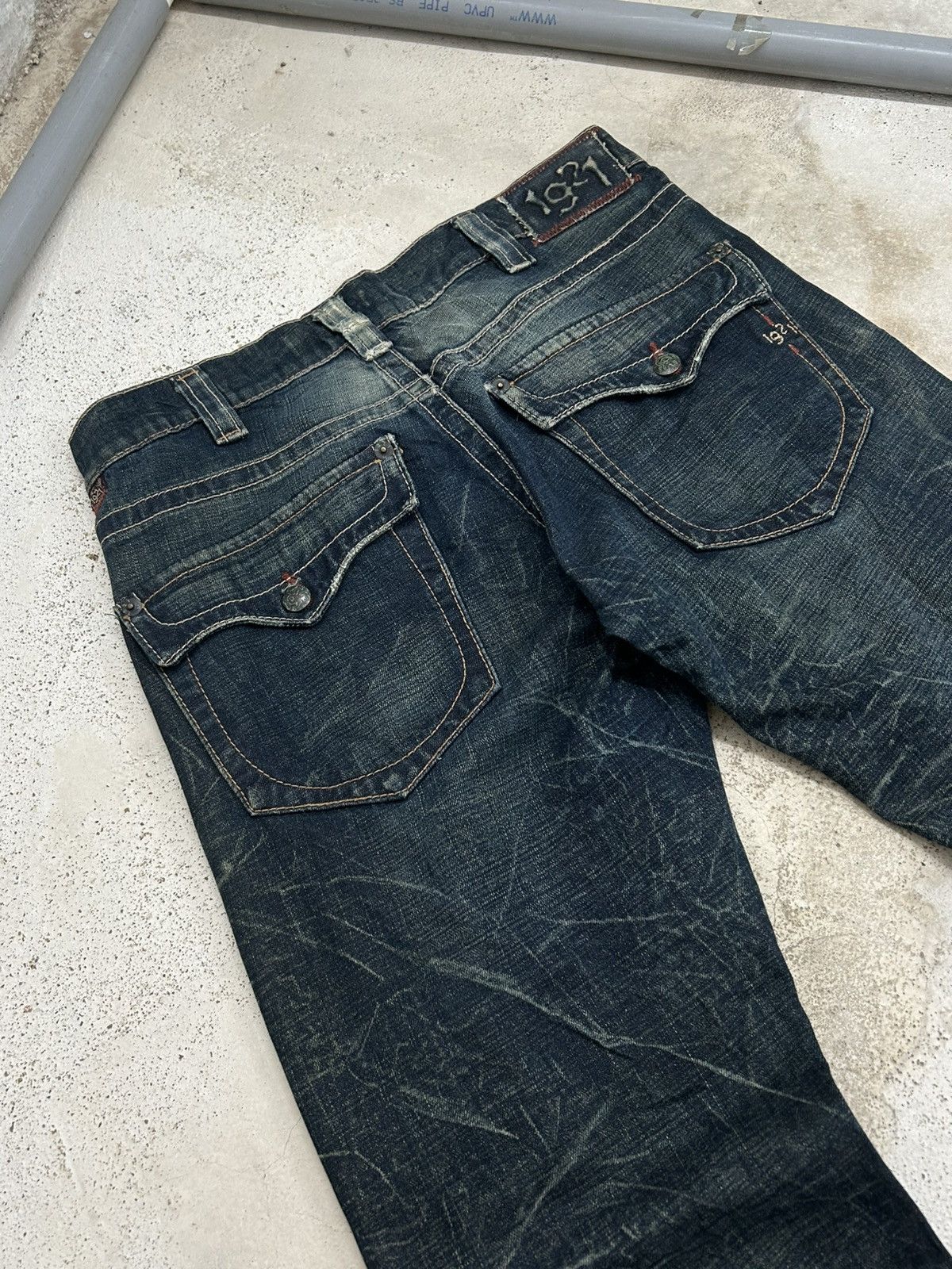 Hysteric Glamour Vintage Extreme Flared Jeans 1927 Brand Distressed Denim Size US 34 / EU 50 - 13 Thumbnail