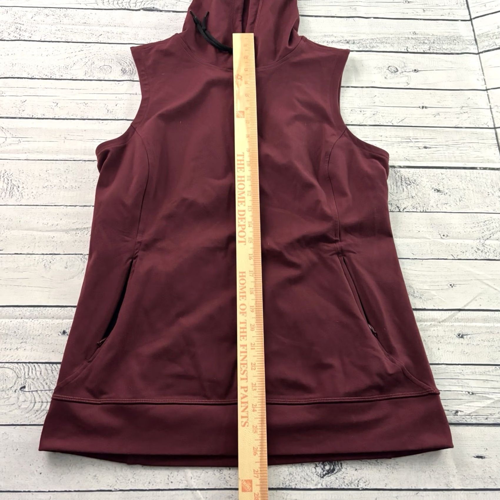 CO Duluth Trading Co Sleeveless Hooded Sweatshirt Women's Small Maroon Size S / US 4 / IT 40 - 2 Thumbnail