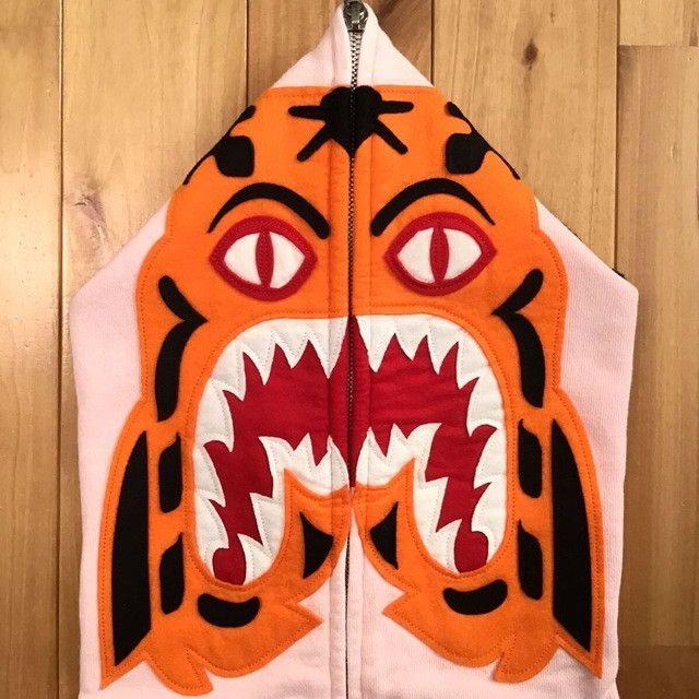 Bape × Nigo 🔥Vintage🔥 BAPE Pink Tiger full zip hoodie a bathing ape NIGO Size US M / EU 48-50 / 2 - 3 Thumbnail