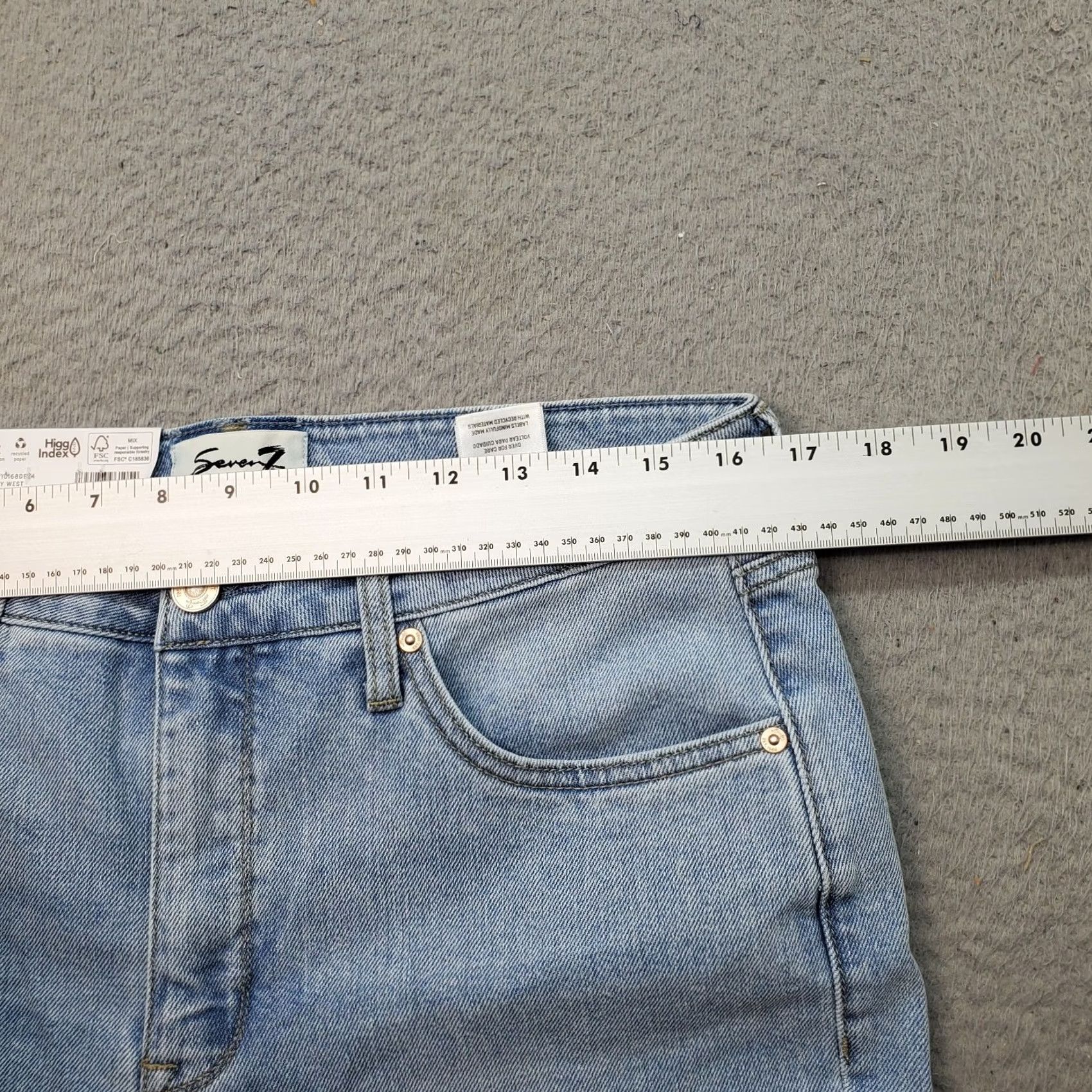 Vintage Seven7 Jeans Womens 10 Blue Denim Flat Front Straight Leg High Rise Jeans Size 32" / US 10 / IT 46 - 6 Thumbnail