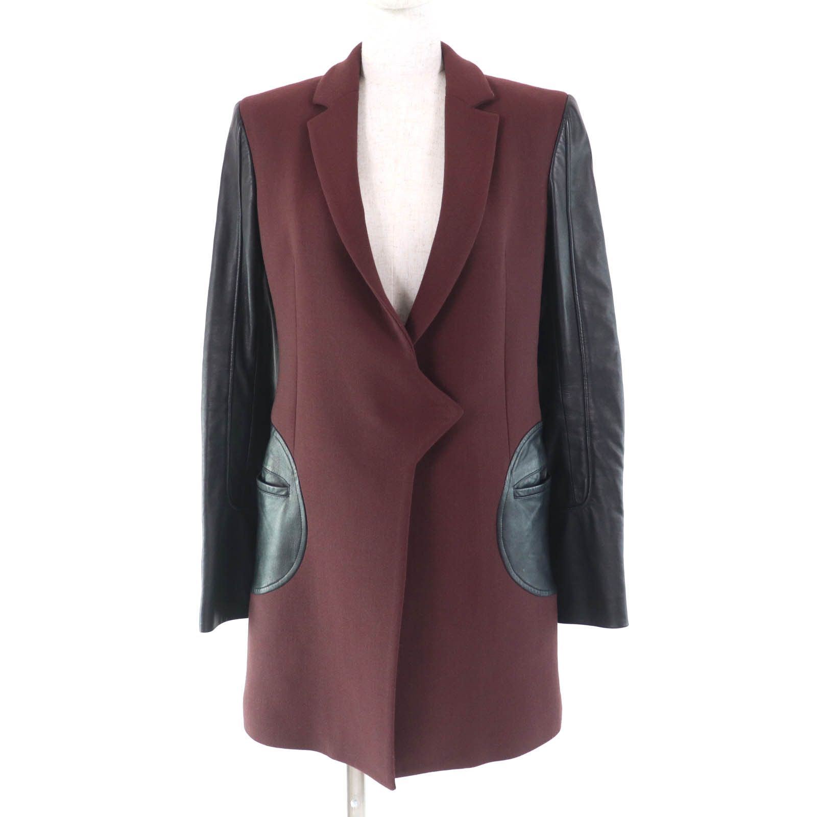 Versace Versus Versace Leather Sheepskin Polyester Jacket Leather Outerwear