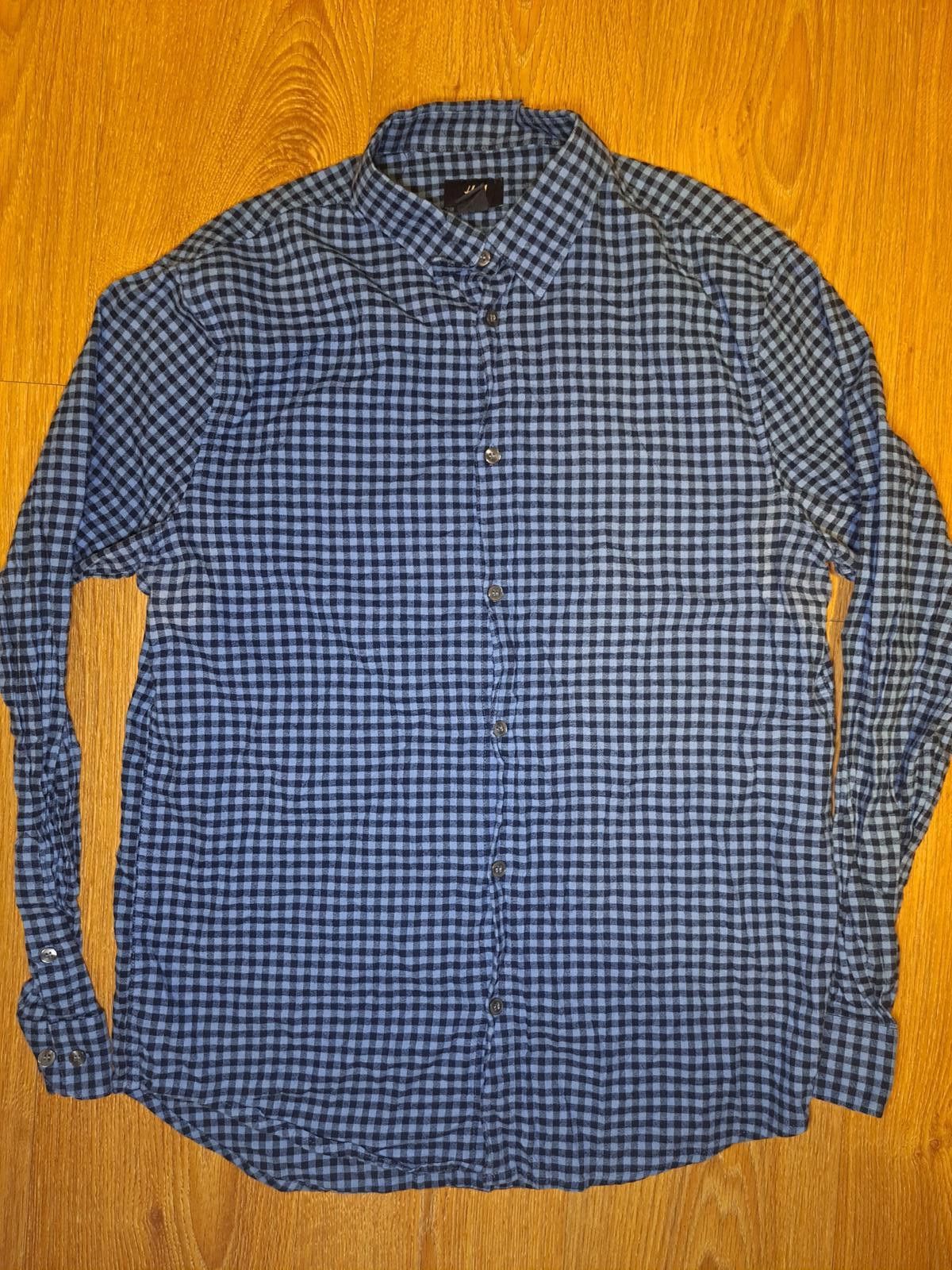 H&M H&M Button Up Dress Shirt Mens Medium Blue Check Cotton Size US M / EU 48-50 / 2 - 1 Thumbnail