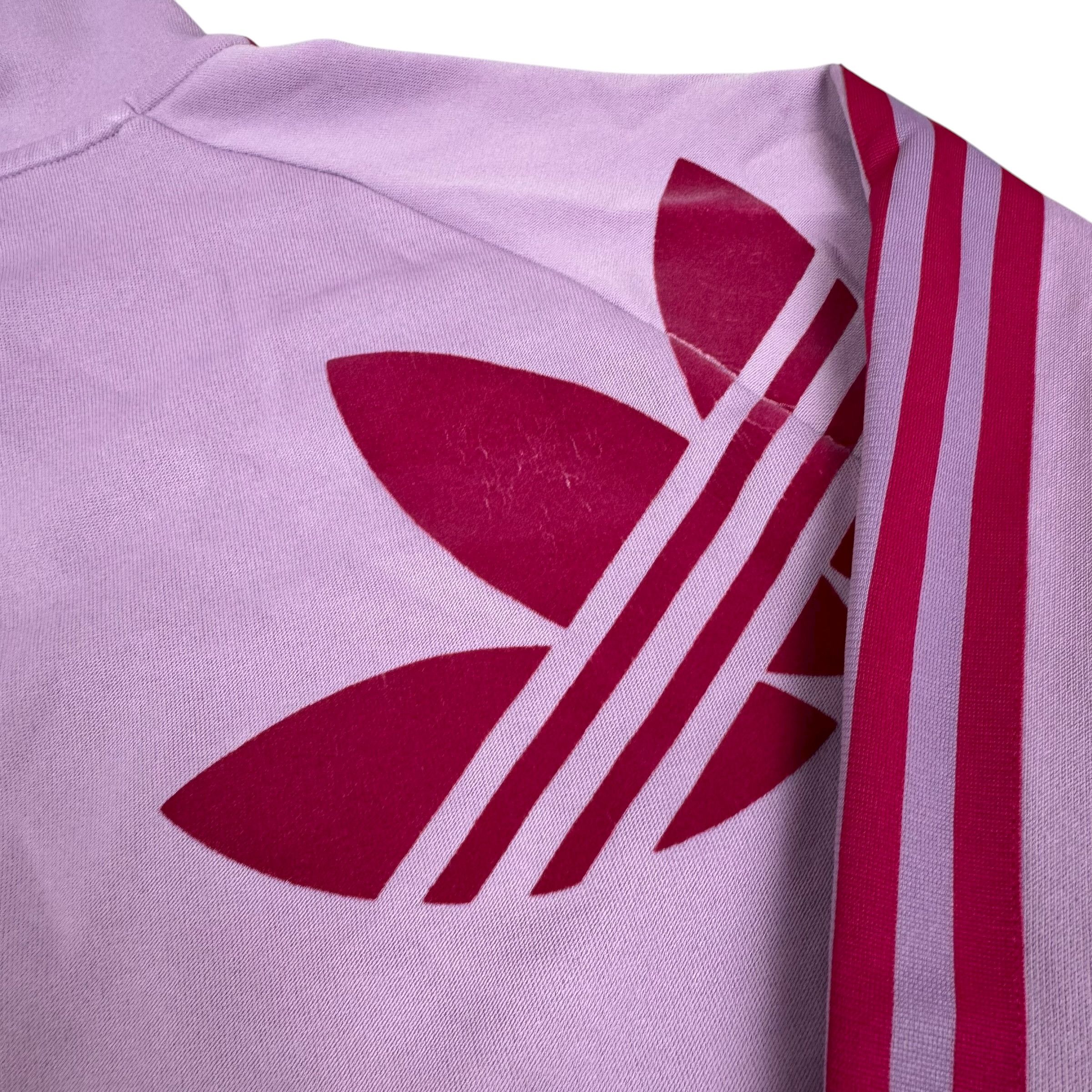 Adidas Adidas Womens Pink 3-Stripes Trefoil Logo Full Zip Hoodie Size S / US 4 / IT 40 - 7 Thumbnail