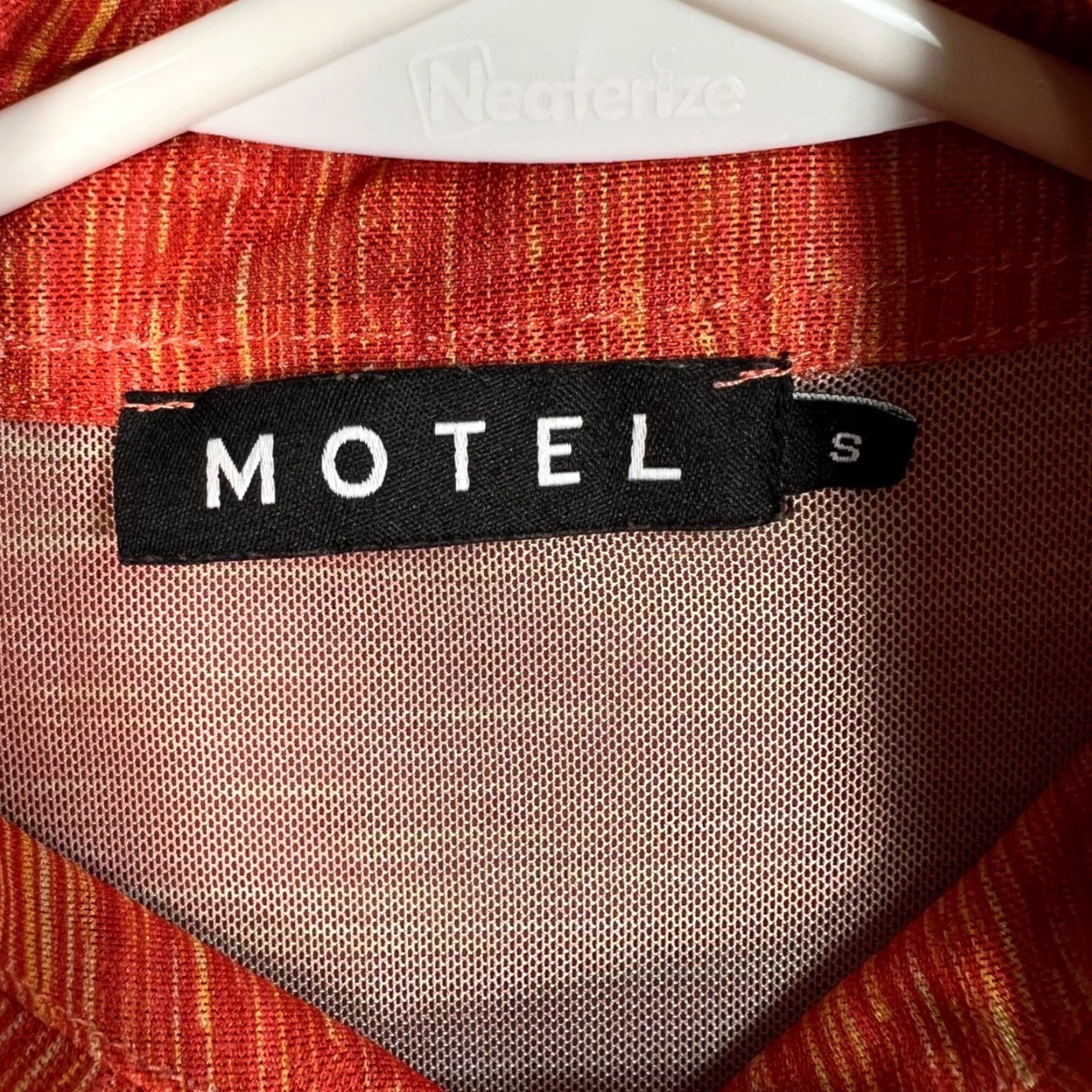 Vintage Motel Short Sleeve Orange Striped Crop Top Womens Size Small Size S / US 4 / IT 40 - 3 Thumbnail