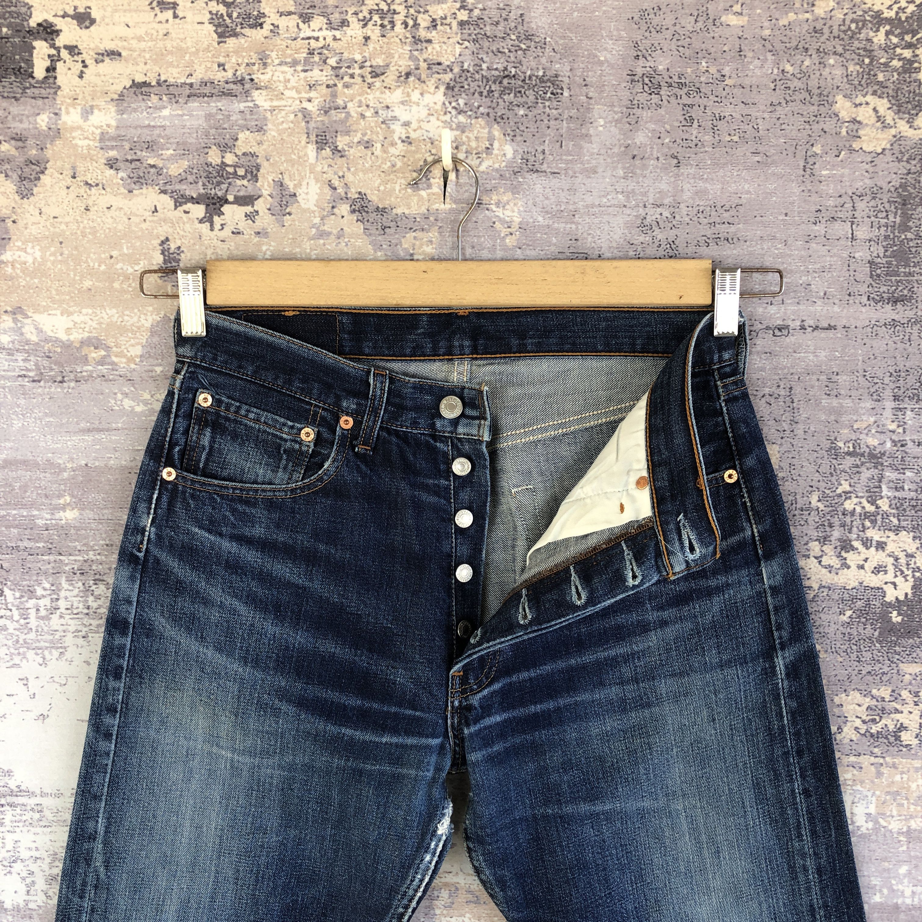 Levi's Vintage 90s Levis 501 Jeans Faded Levi's Distressed Denim Size US 30 / EU 46 - 6 Thumbnail