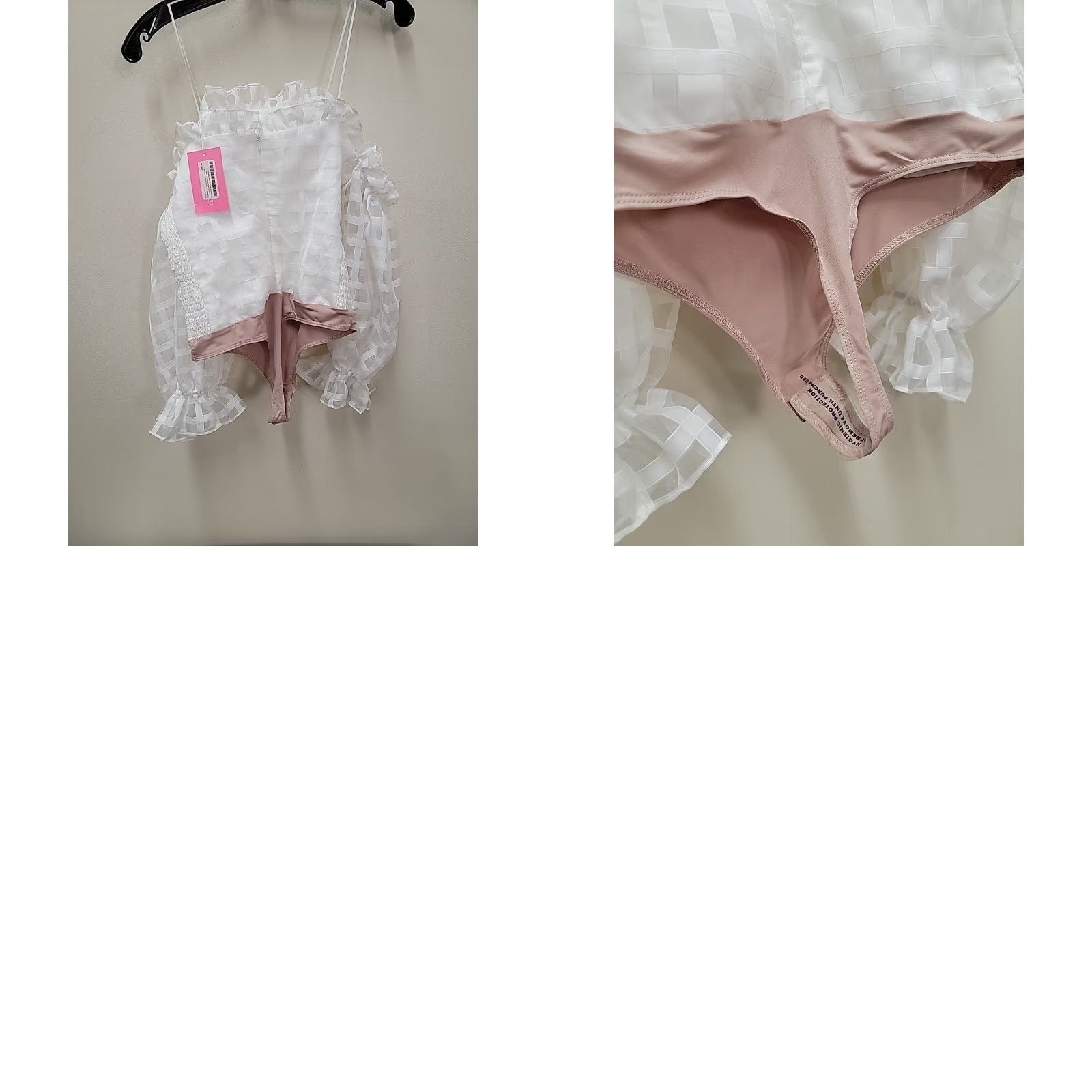Amanda Uprichard Amanda Uprichard Lynda Checkered white ruffle off shoulder bodysuit M Size M / US 6-8 / IT 42-44 - 8 Thumbnail